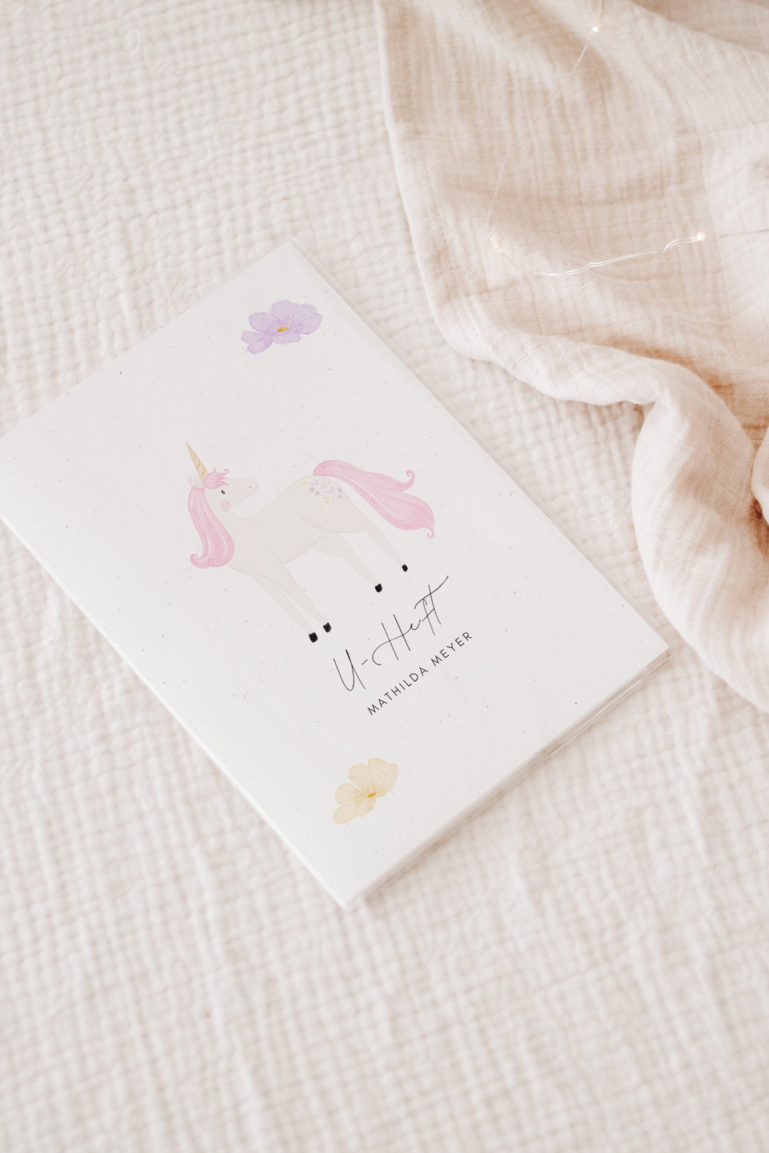 U-Heft Hülle Einhorn rosa