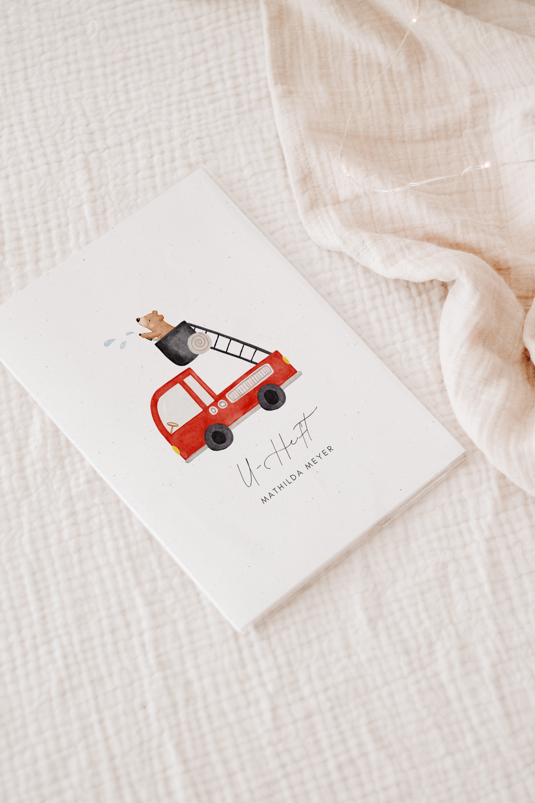 U-Heft Hülle Feuerwehr Bär