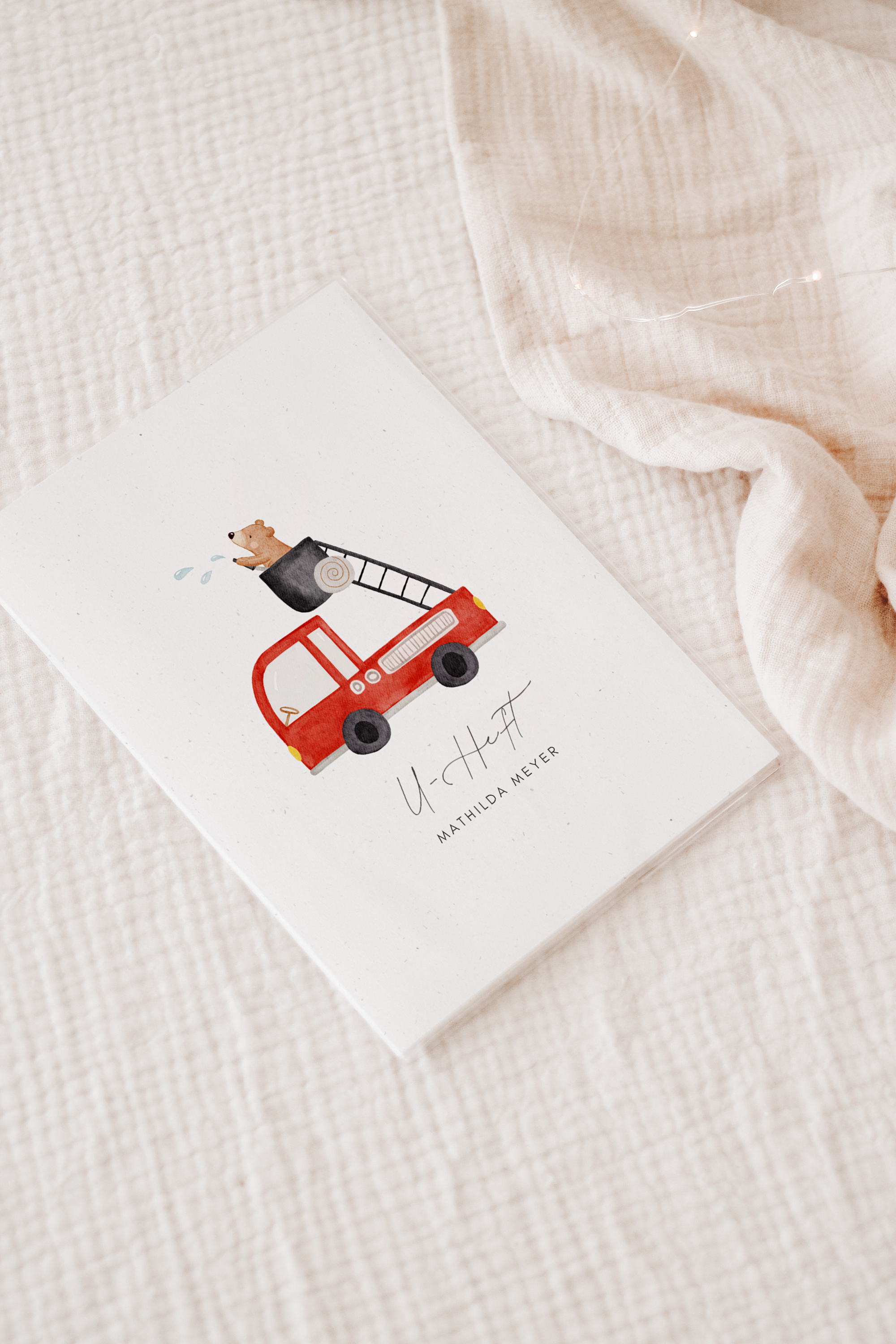 U-Heft Hülle Feuerwehr Bär