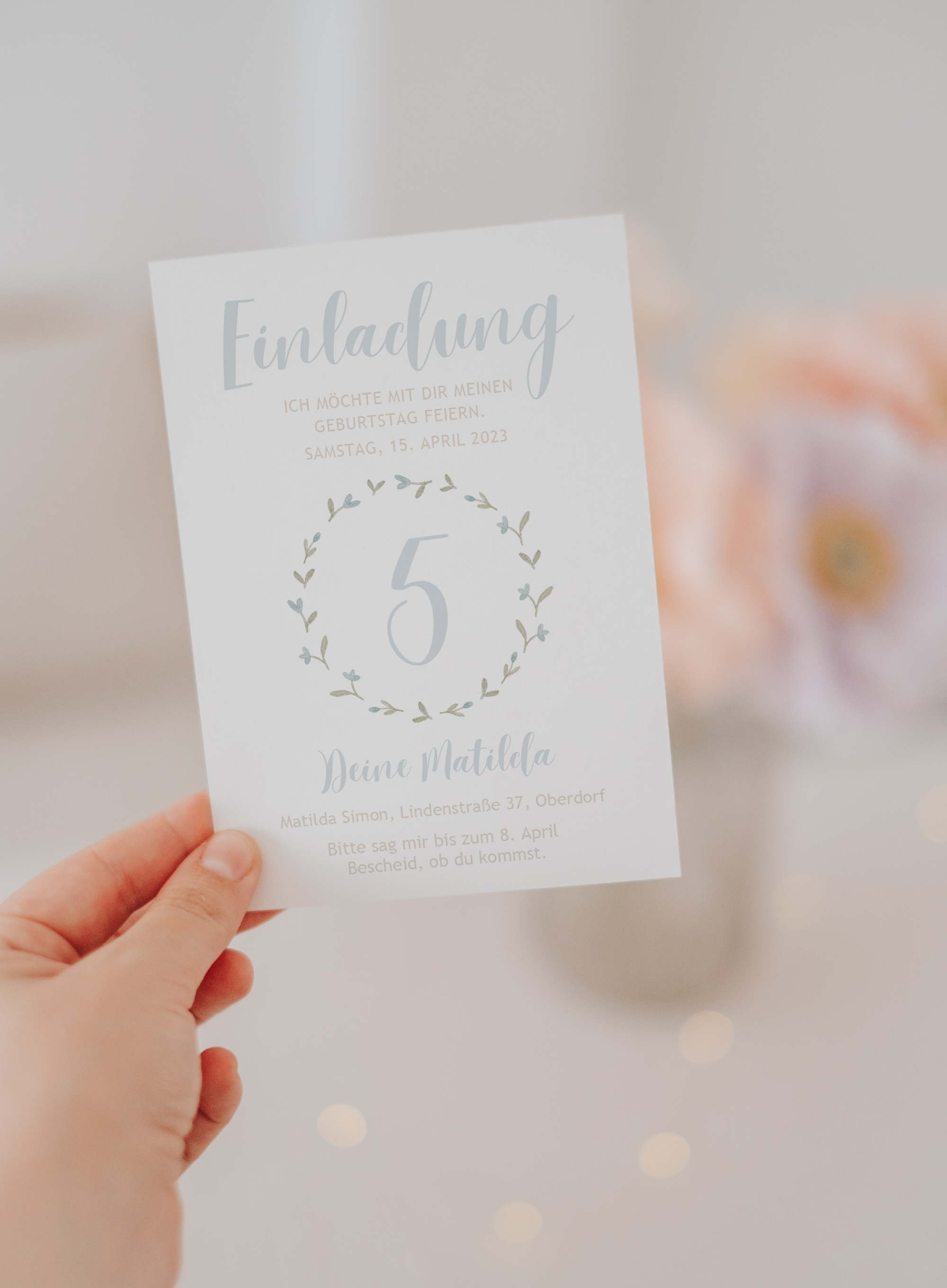 Einladung Frischlinge Blumen