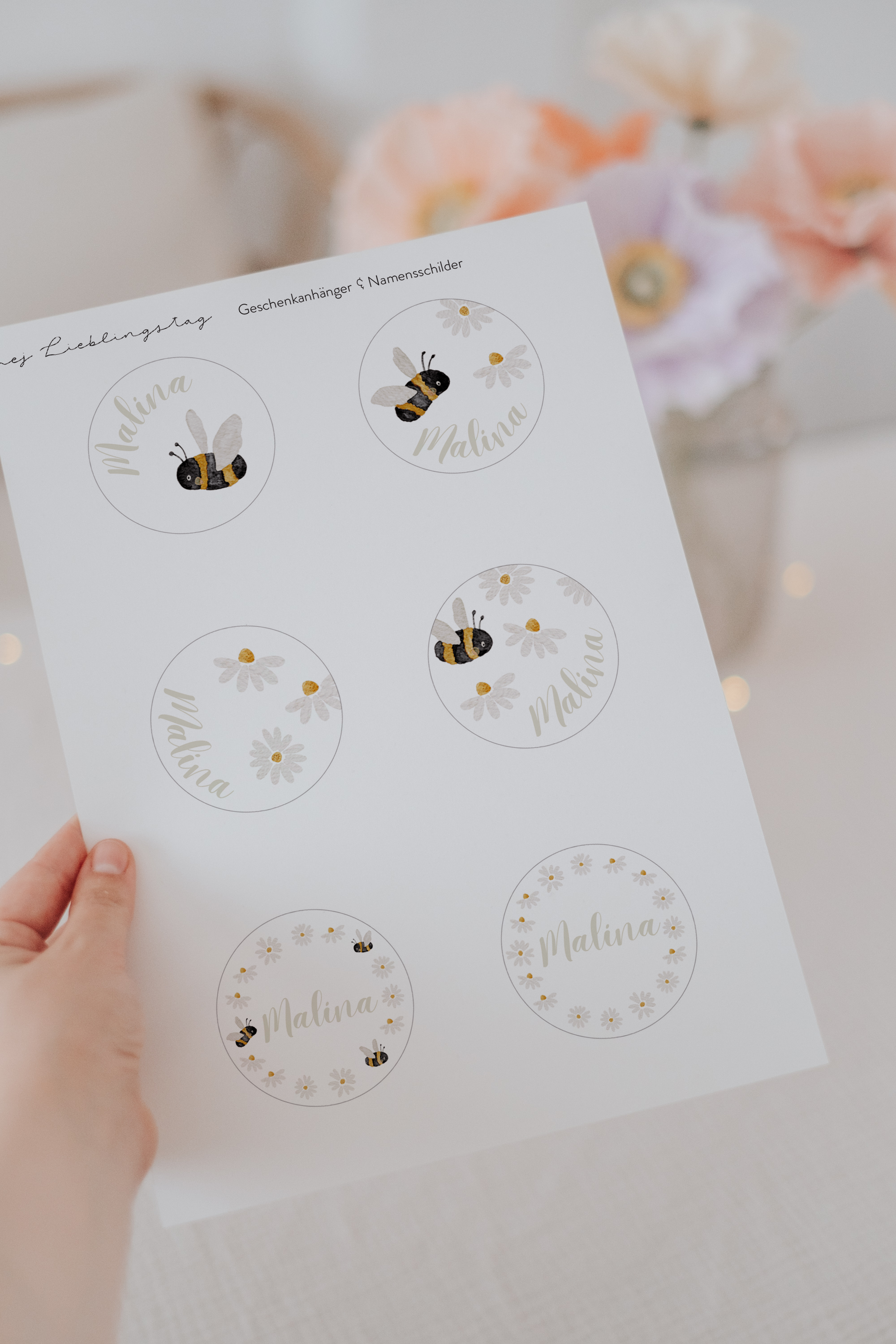 Geschenkanhänger Bienen