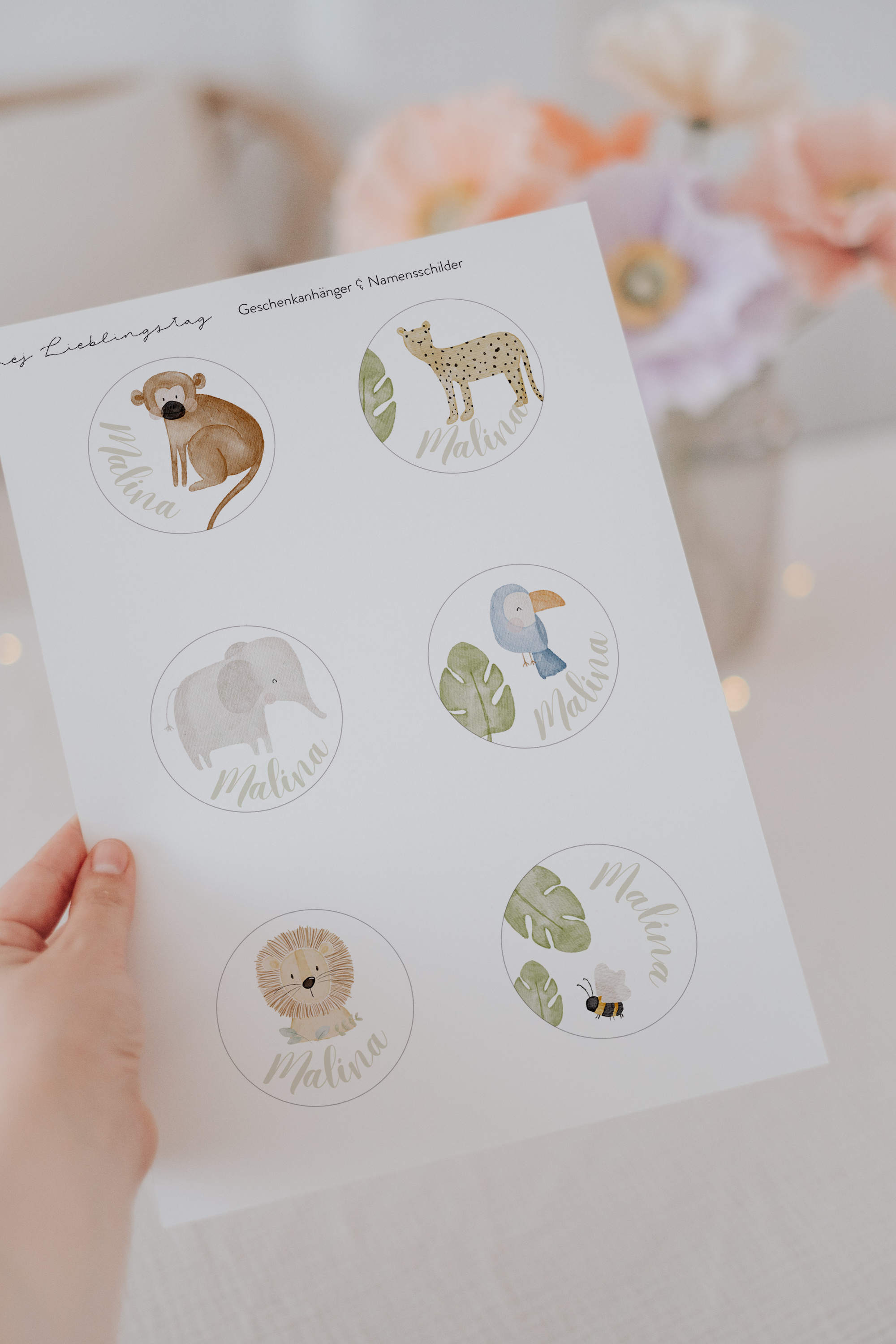 Geschenkanhänger Dschungel