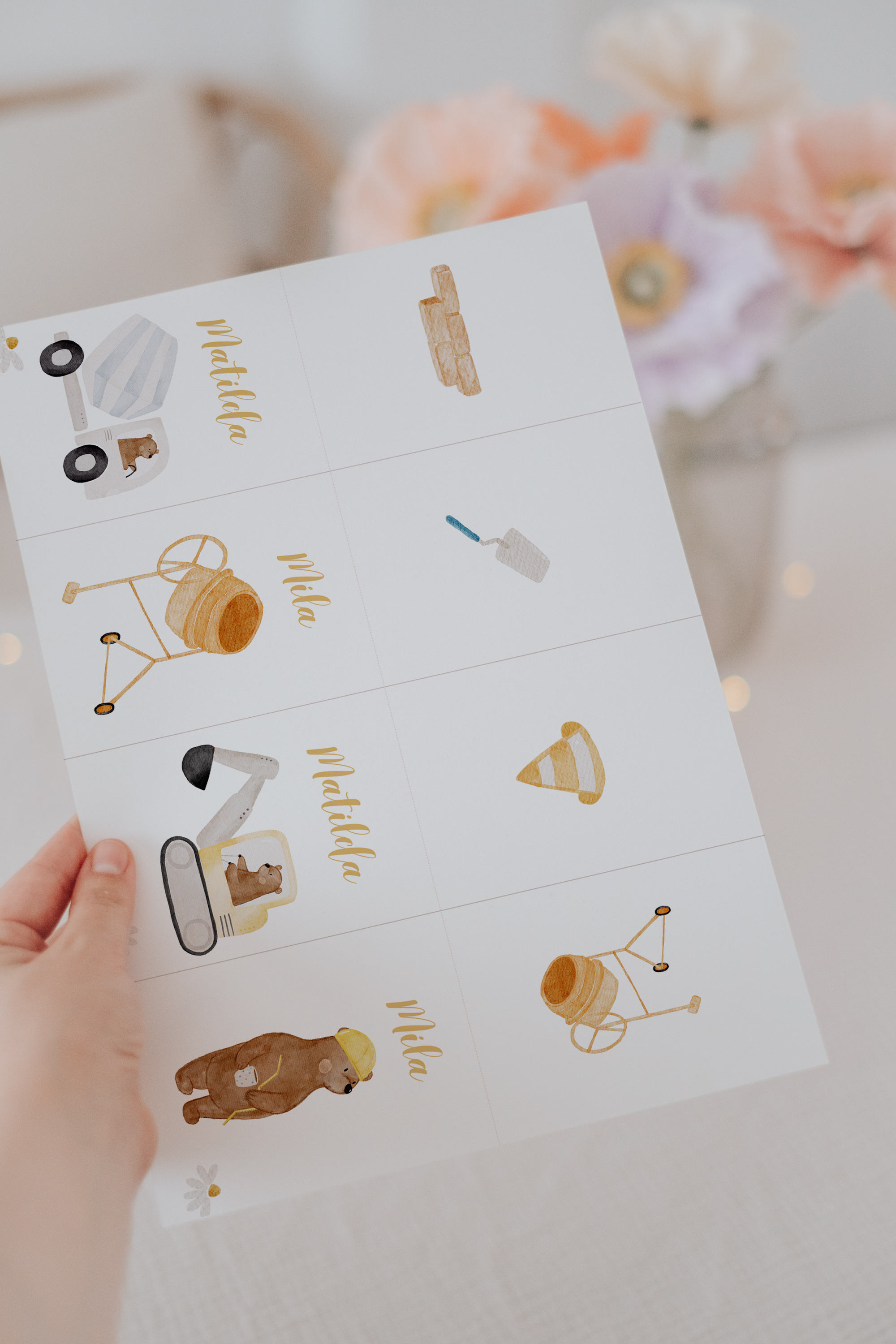 Geschenktüten Baustelle