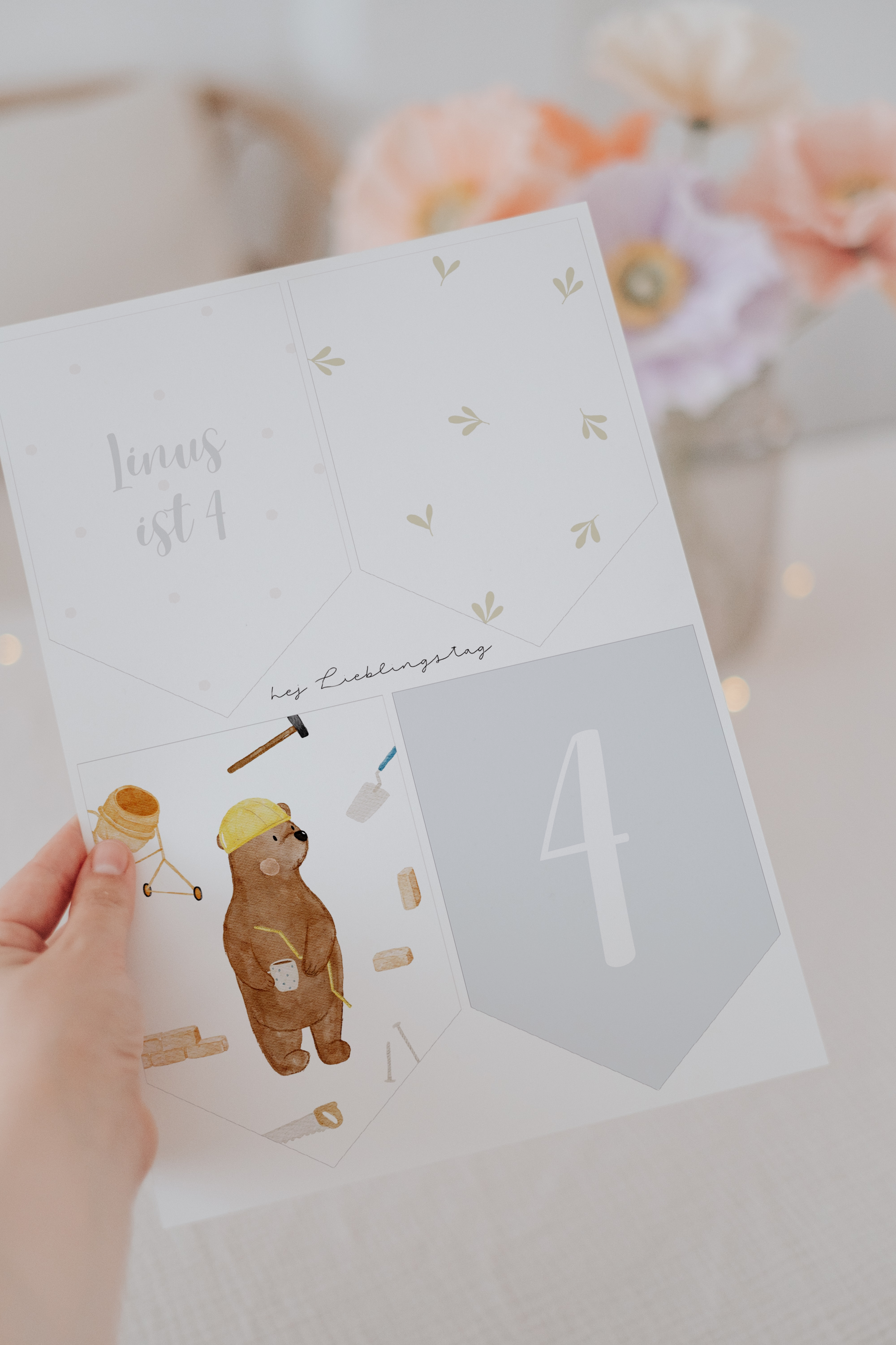 Girlande Baustelle Wimpel