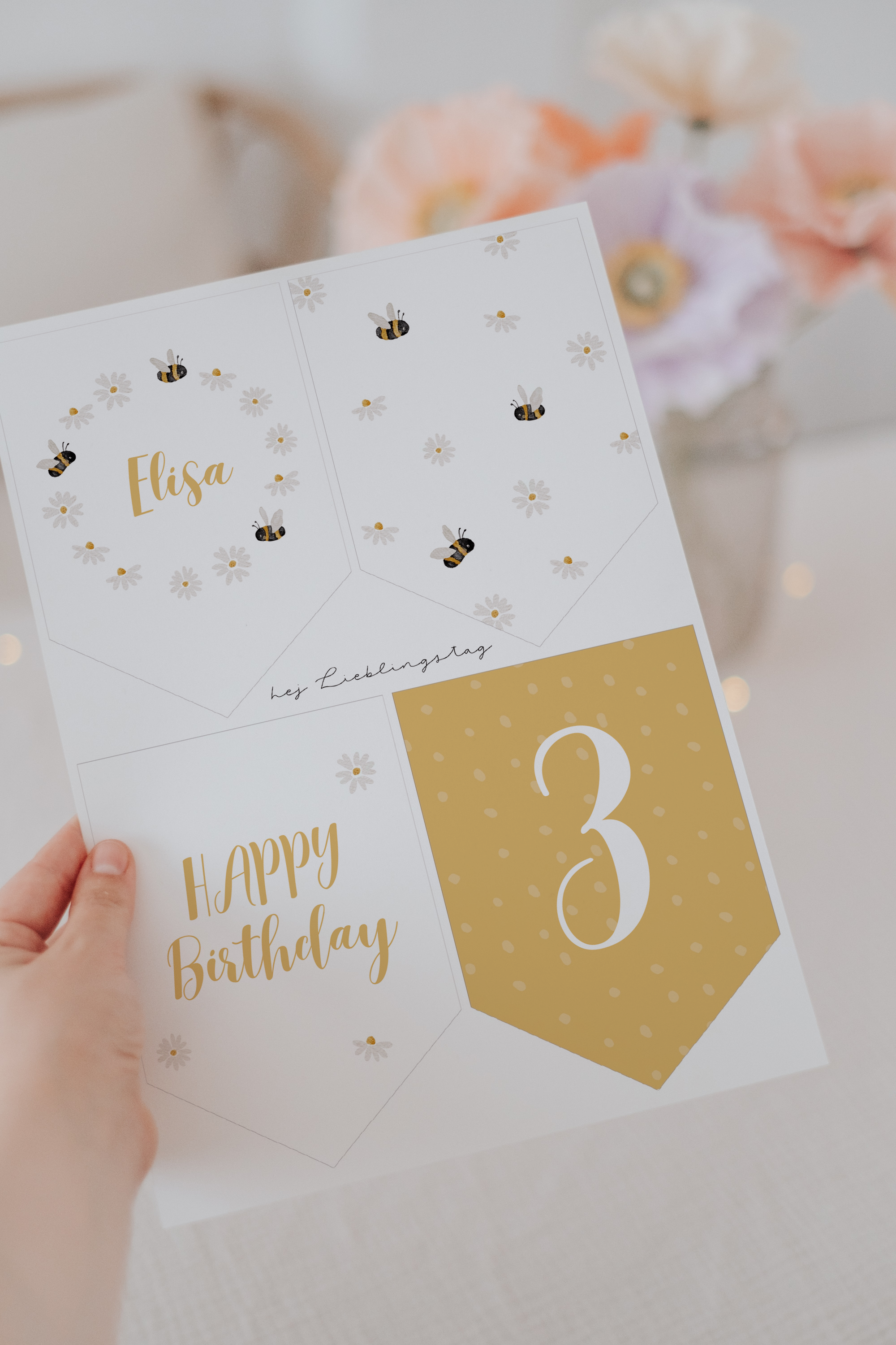 Girlande Bienen Wimpel