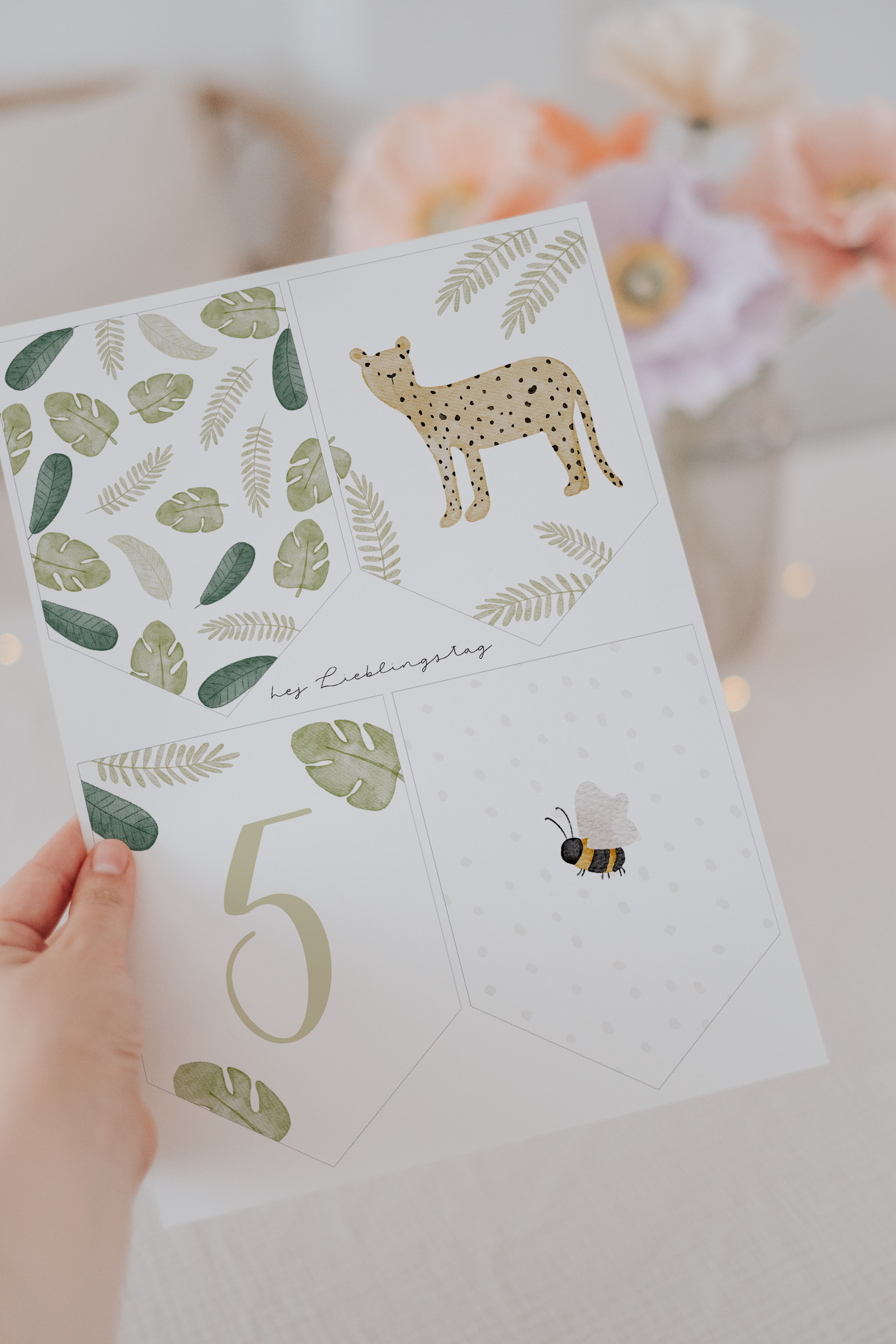 Girlande Dschungel Wimpel