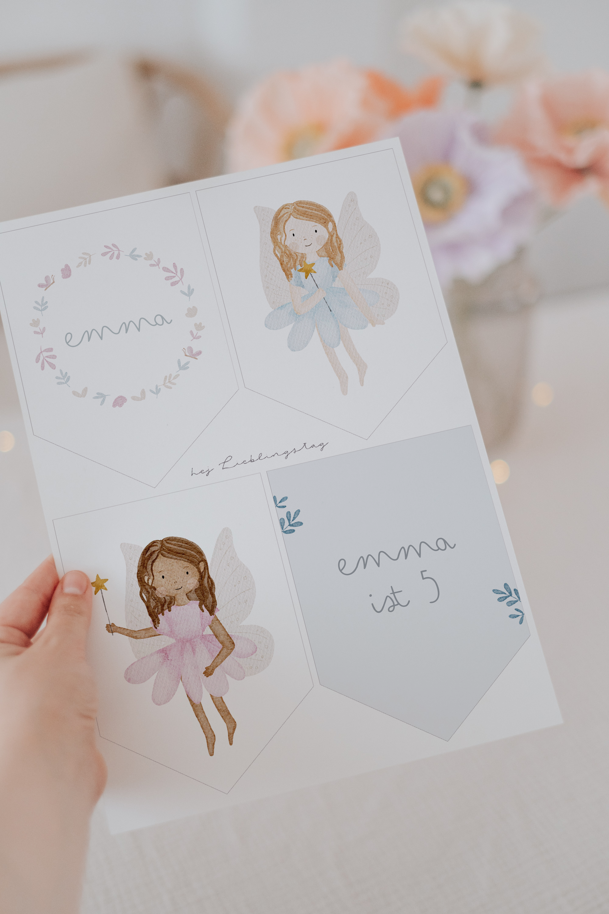 Girlande Feen Wimpel