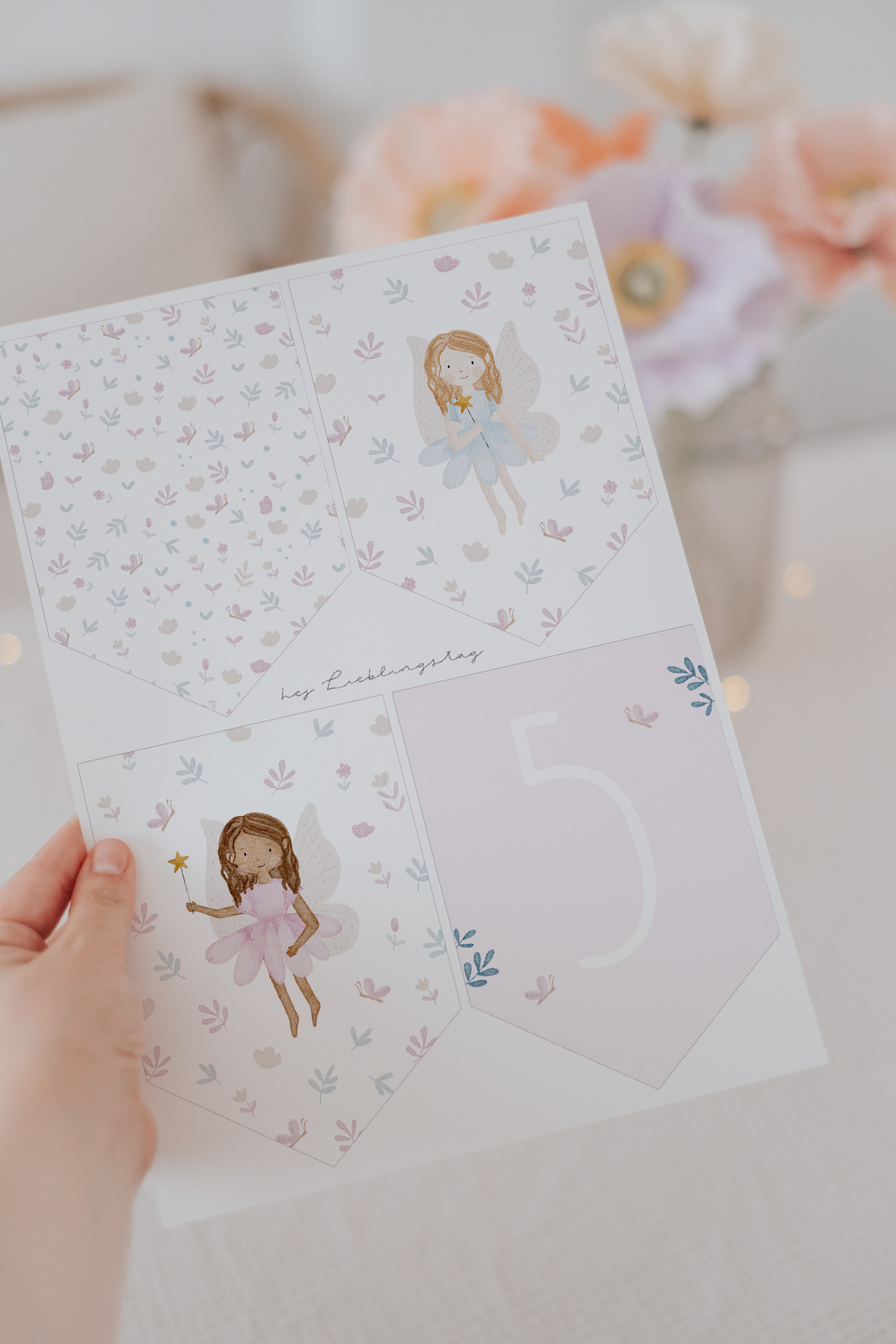 Girlande Feen Wimpel