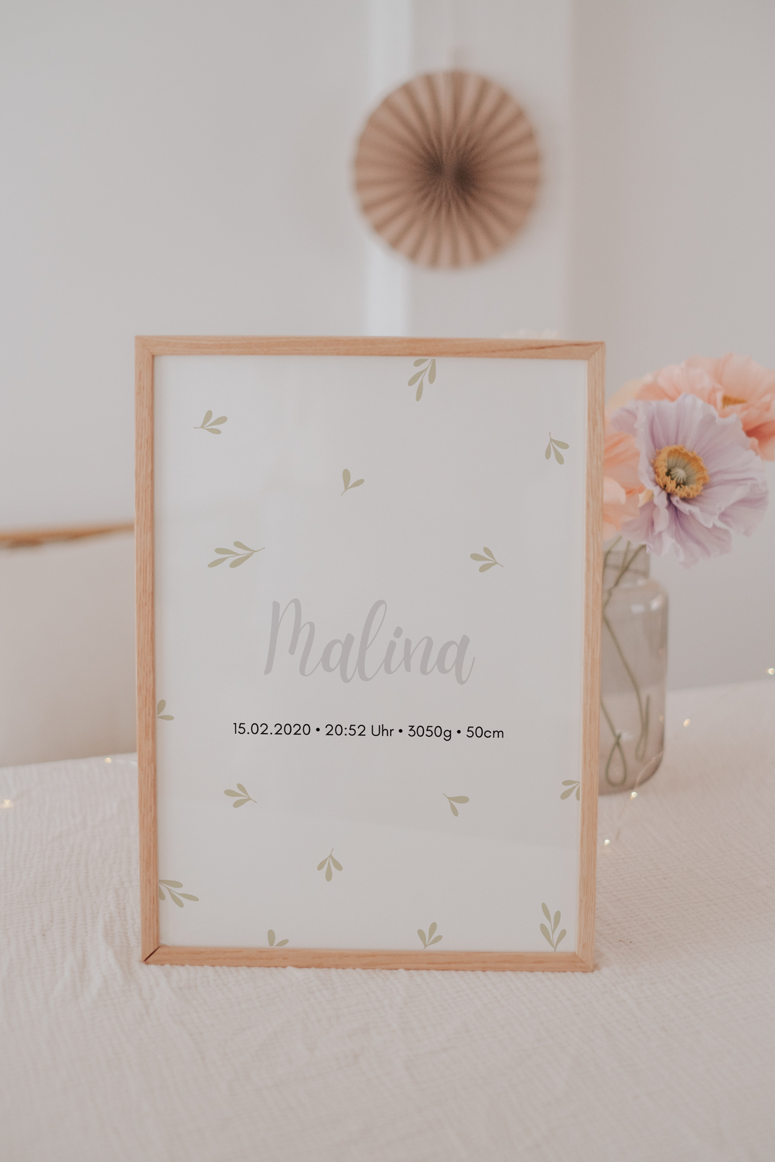 Geburtsposter Greenery