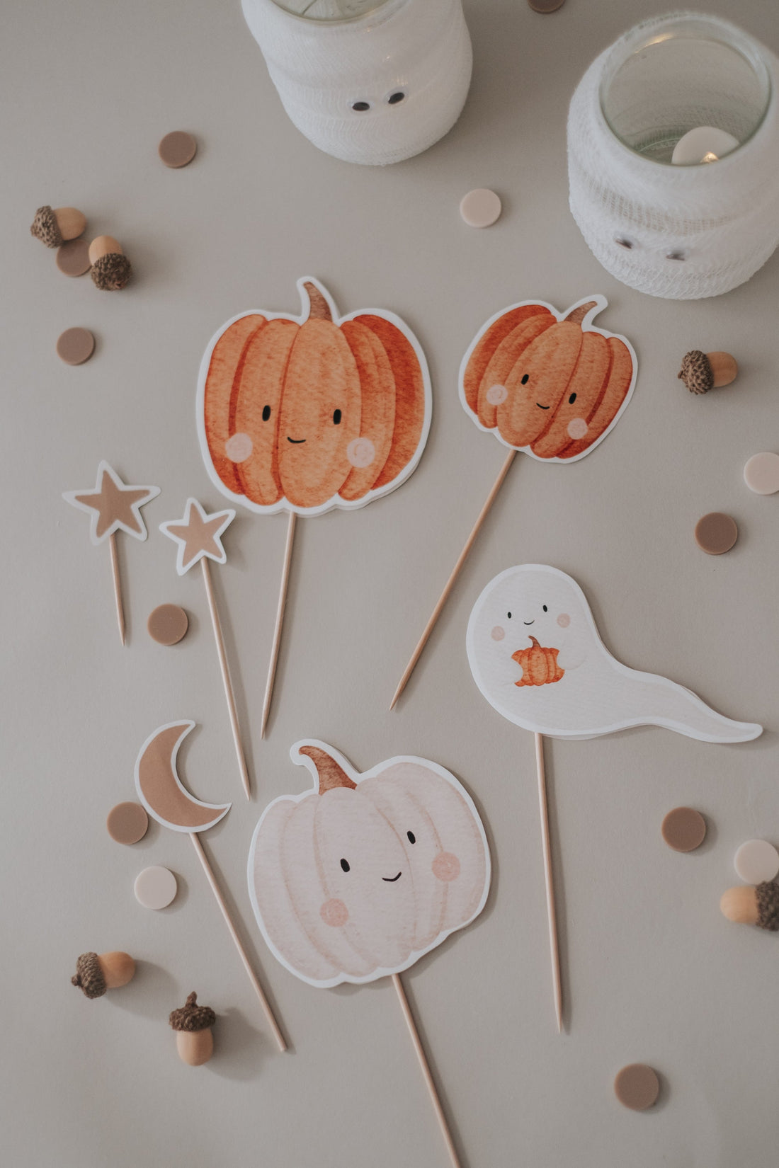 Caketopper Halloween Kürbis & Gespenst