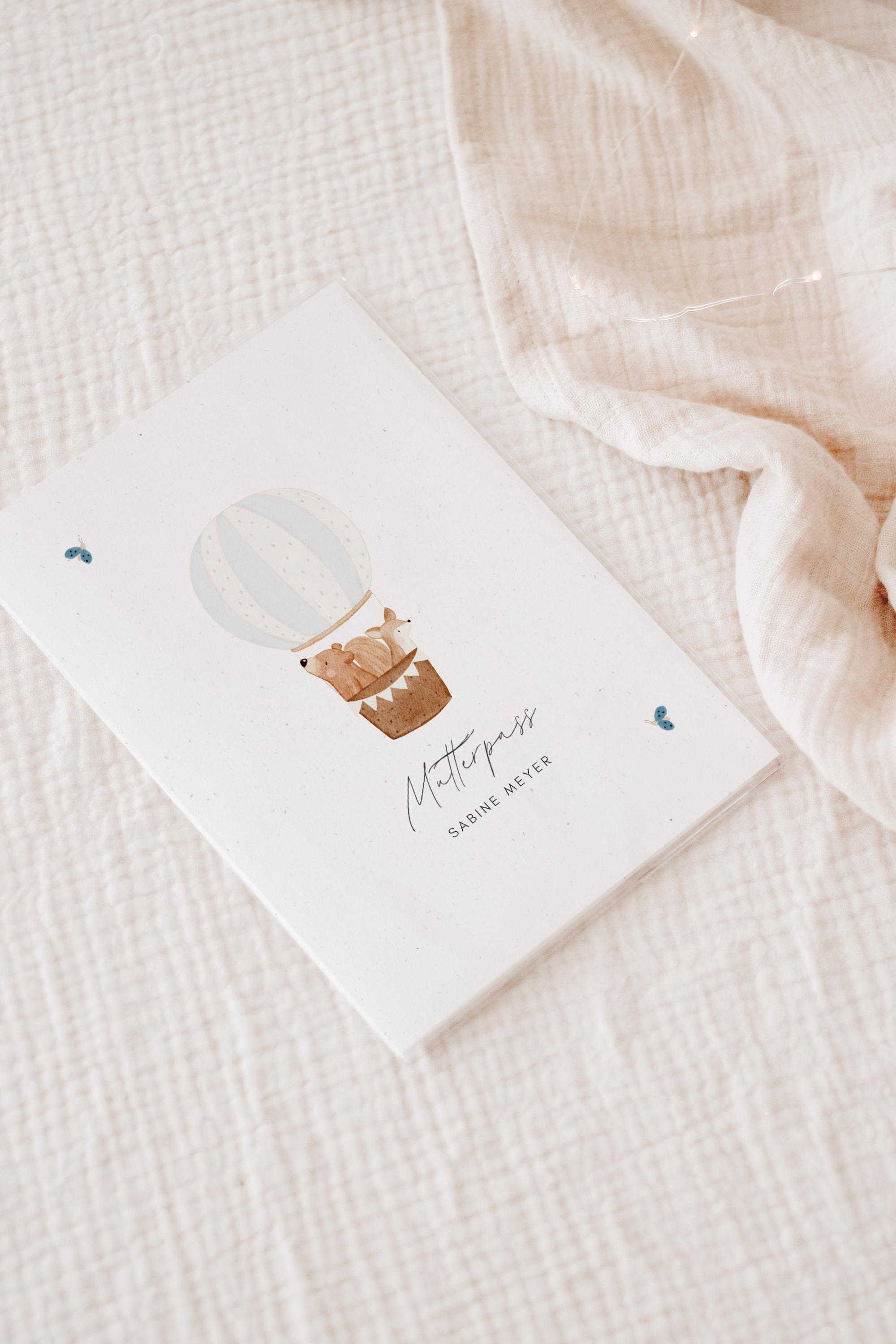 Mutterpass Hülle Heißluftballon