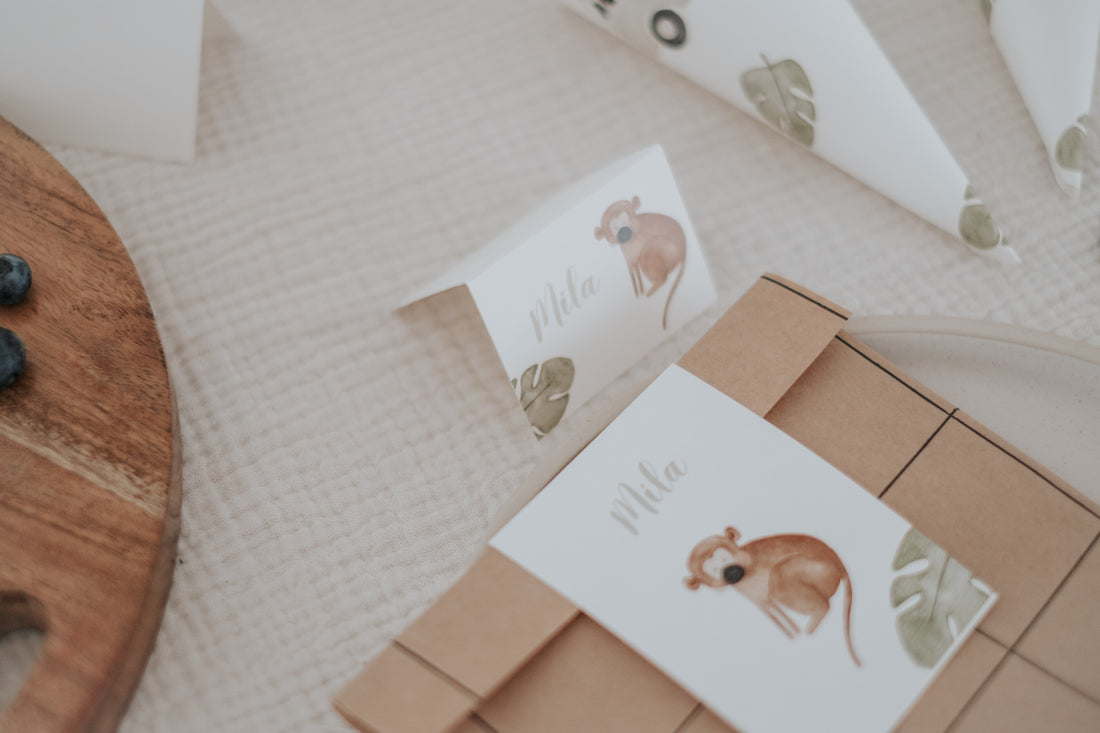 Tischkärtchen Safaribus