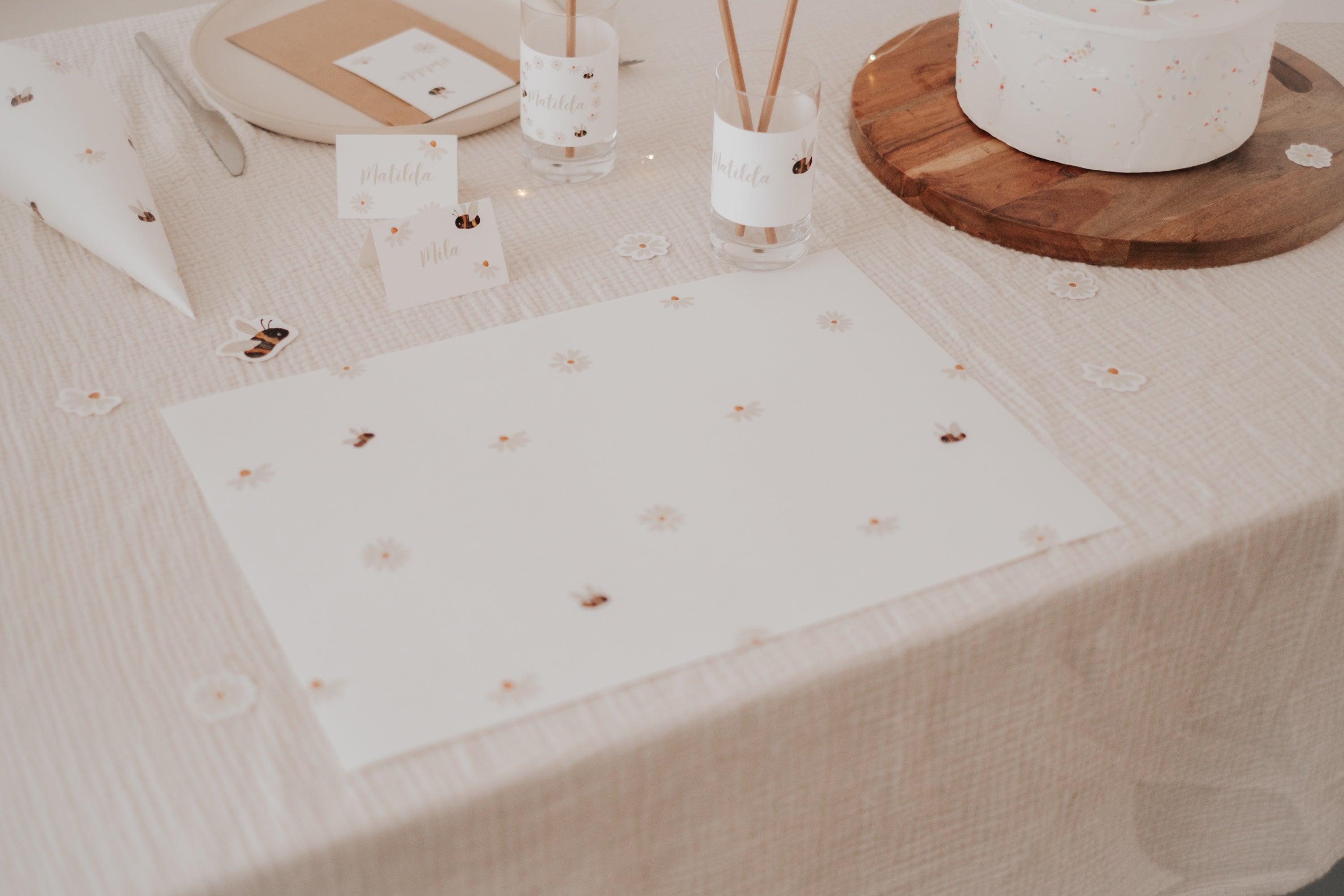 Tischset Bienen