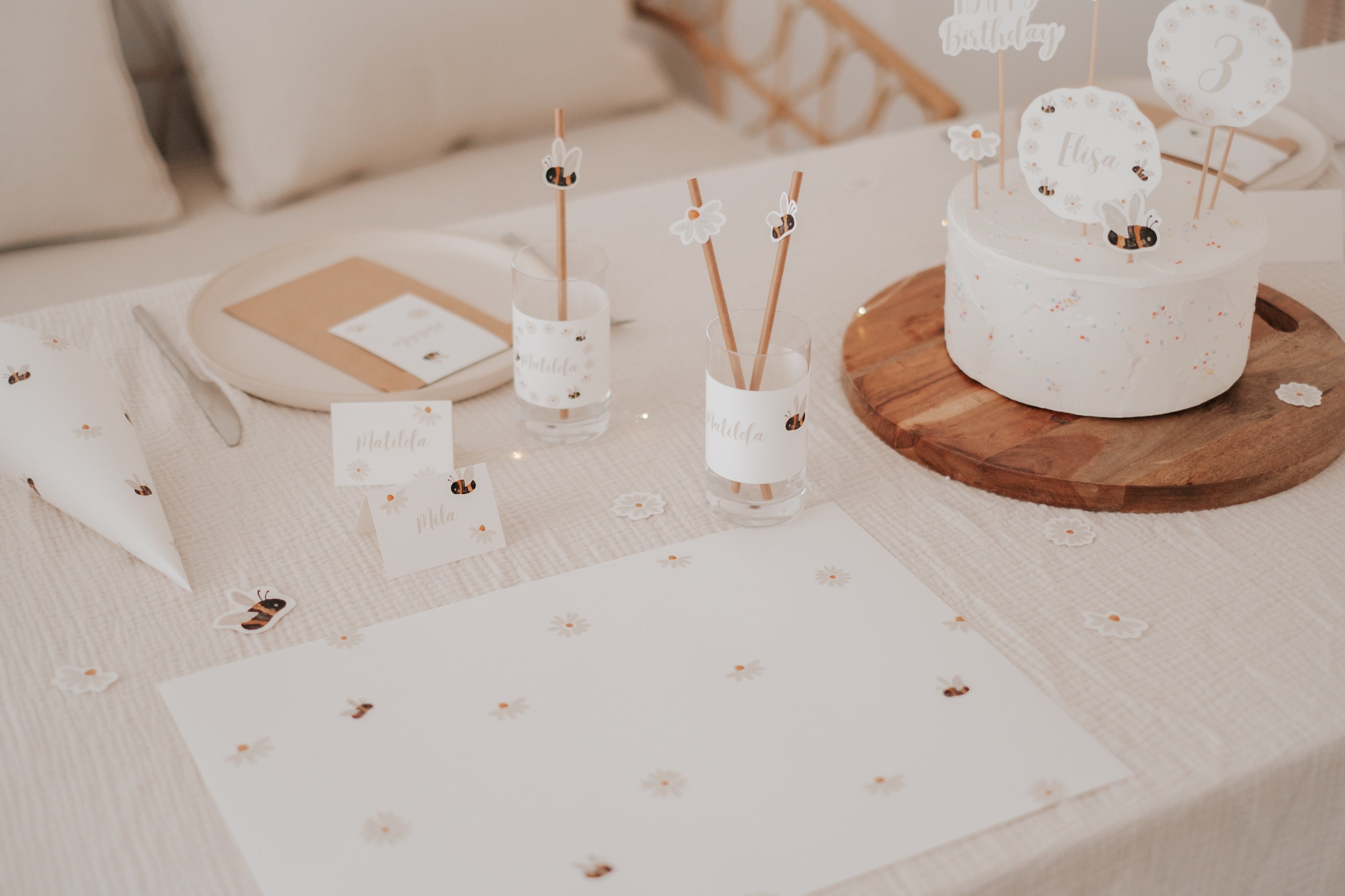 Tischset Bienen
