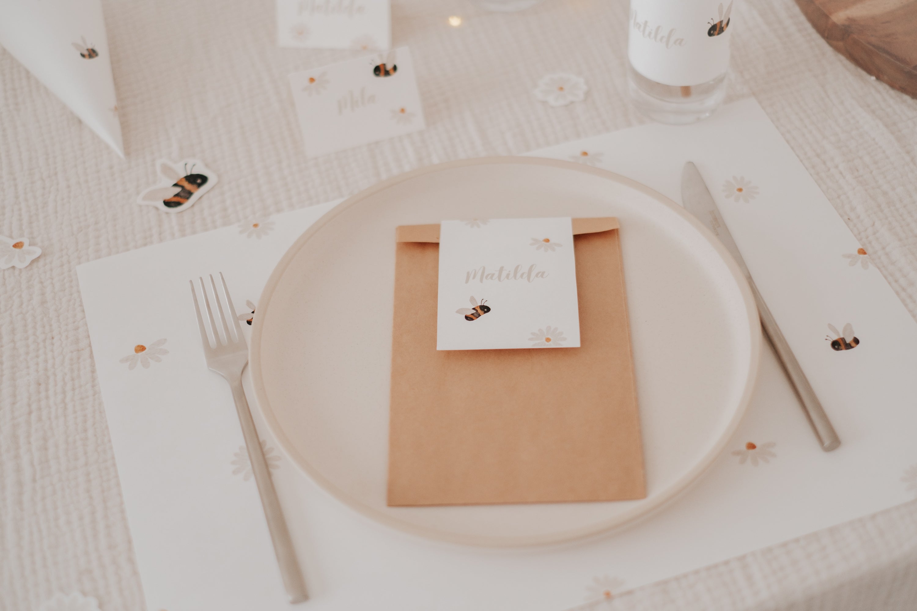 Tischset Bienen