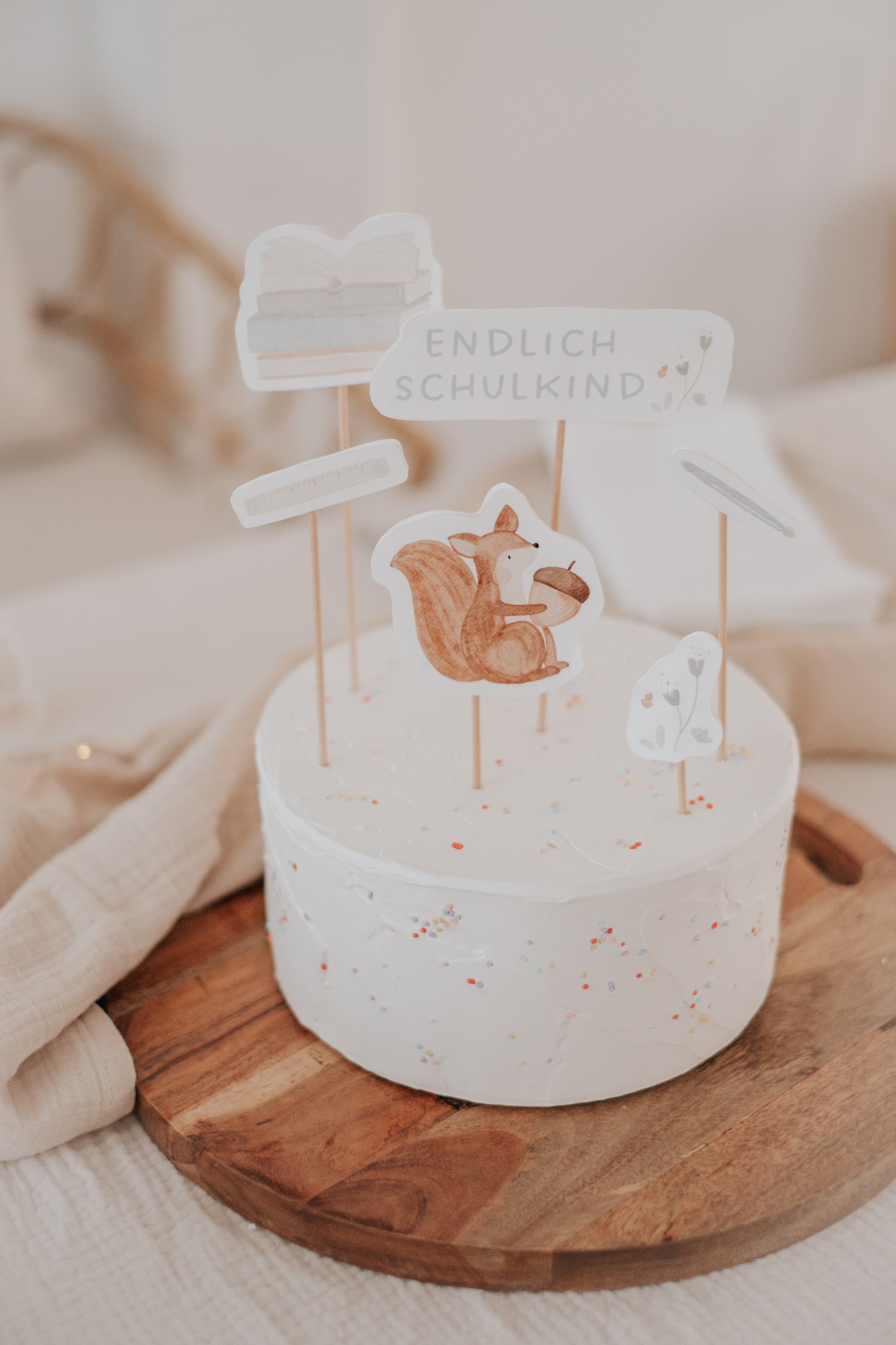 Caketopper Schulanfang Eichhörnchen