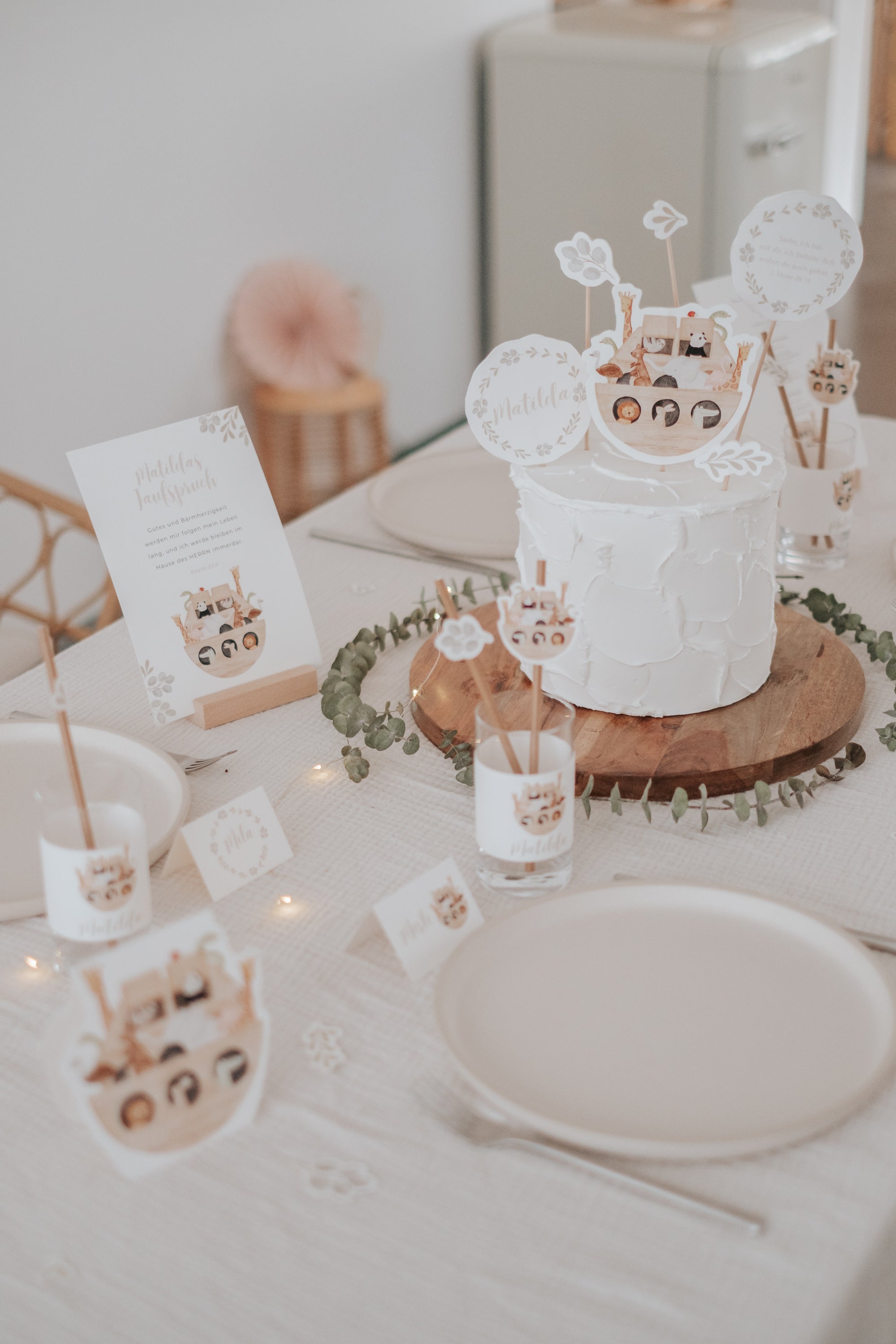 Caketopper Taufe Arche Noah