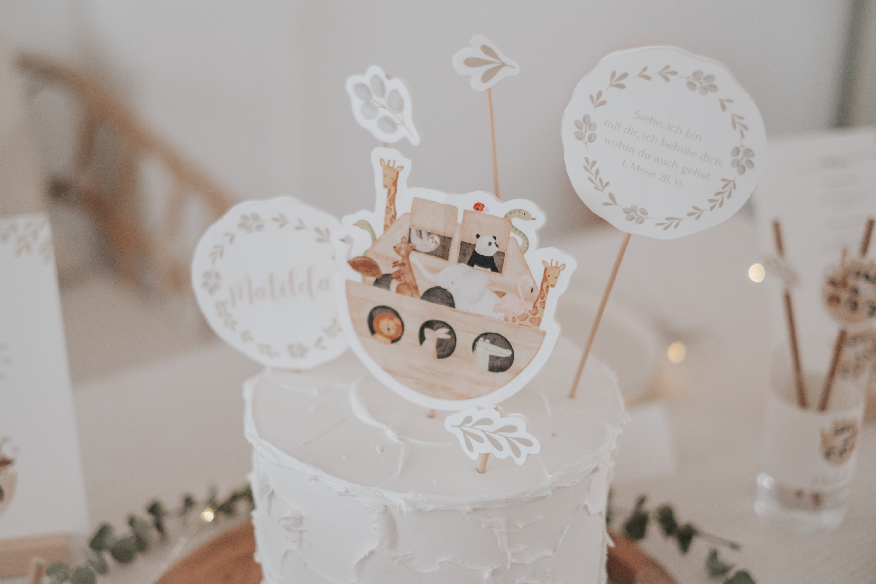 Caketopper Taufe Arche Noah