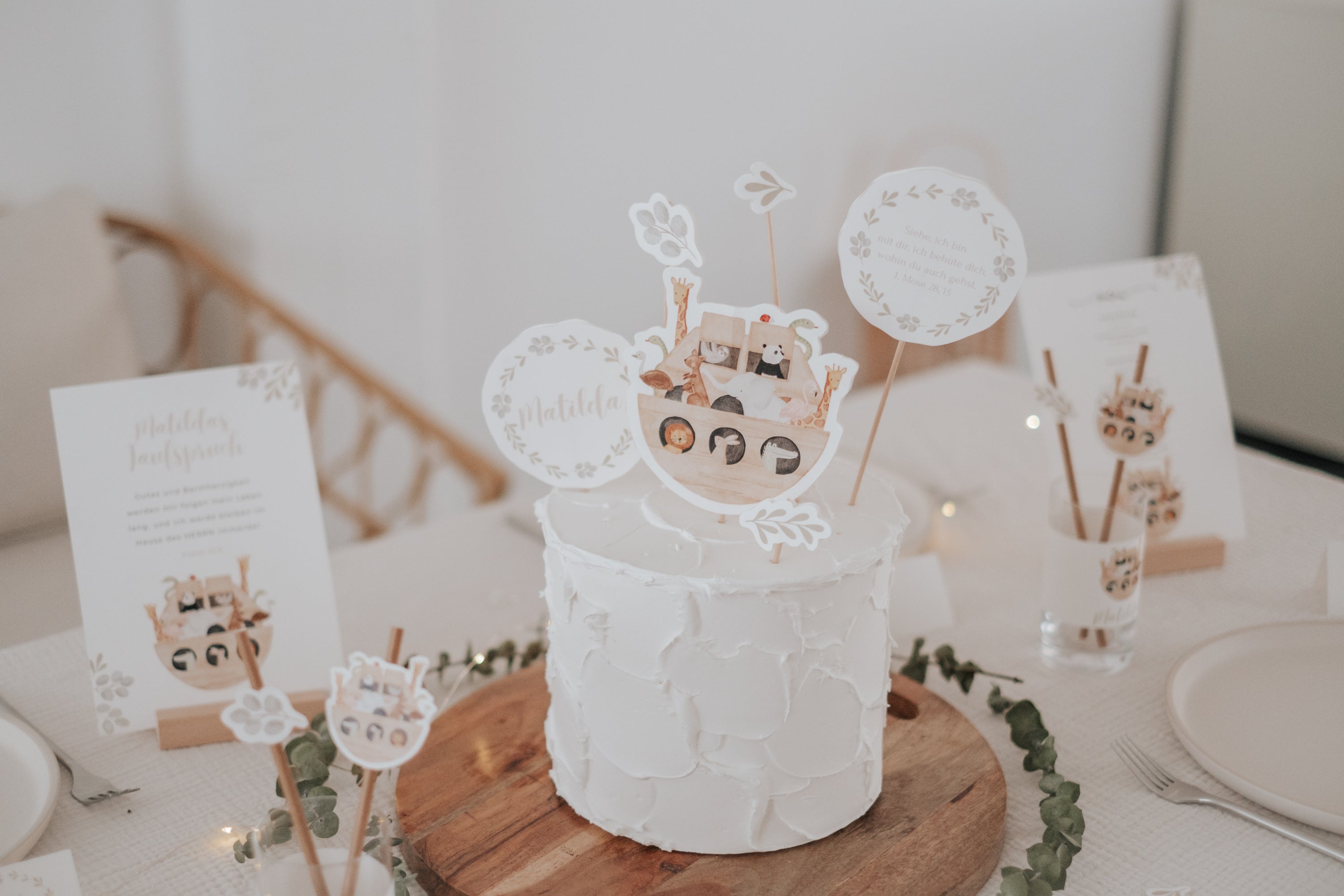 Caketopper Taufe Arche Noah