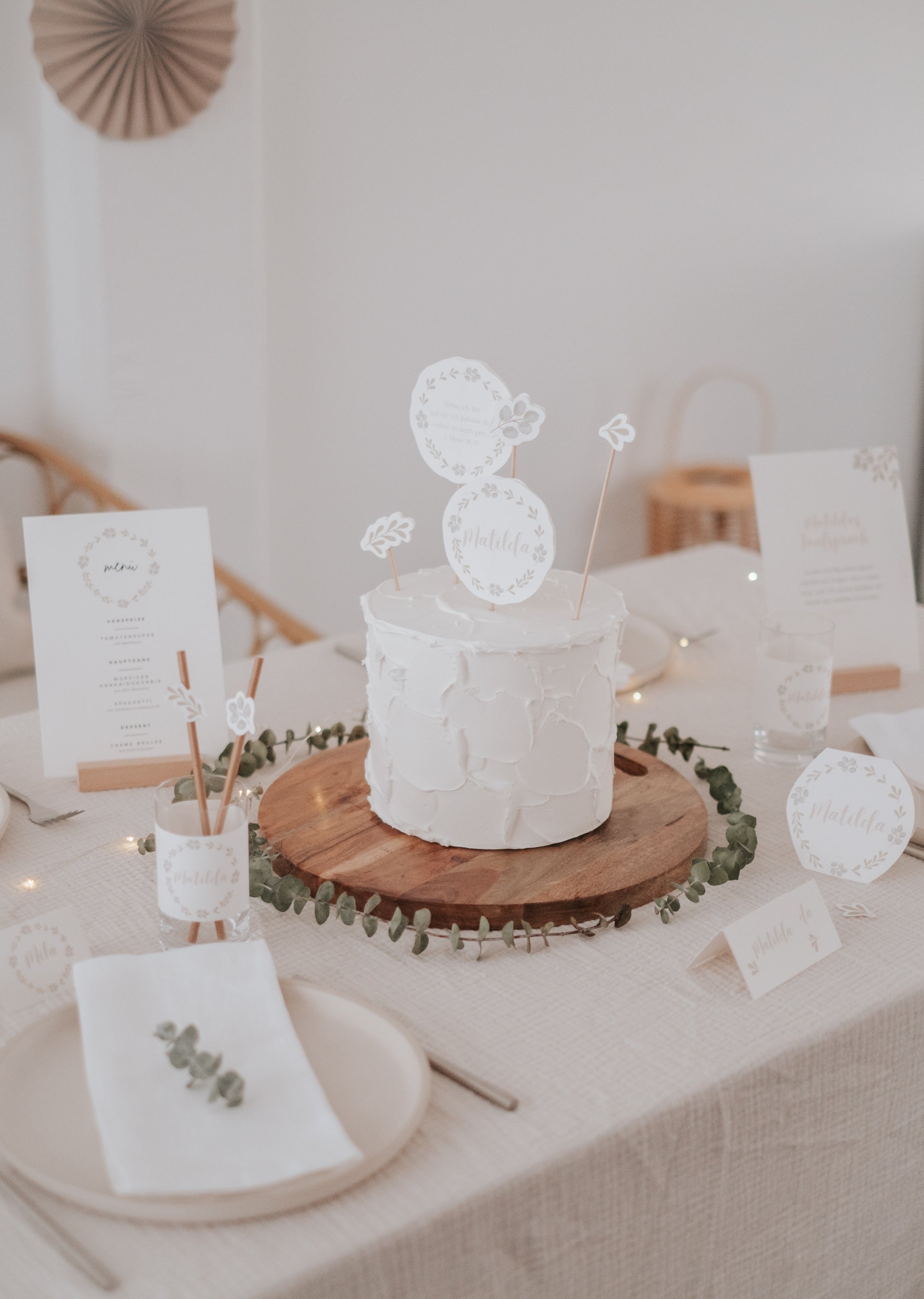 Set Taufe Greenery - großes Bundle