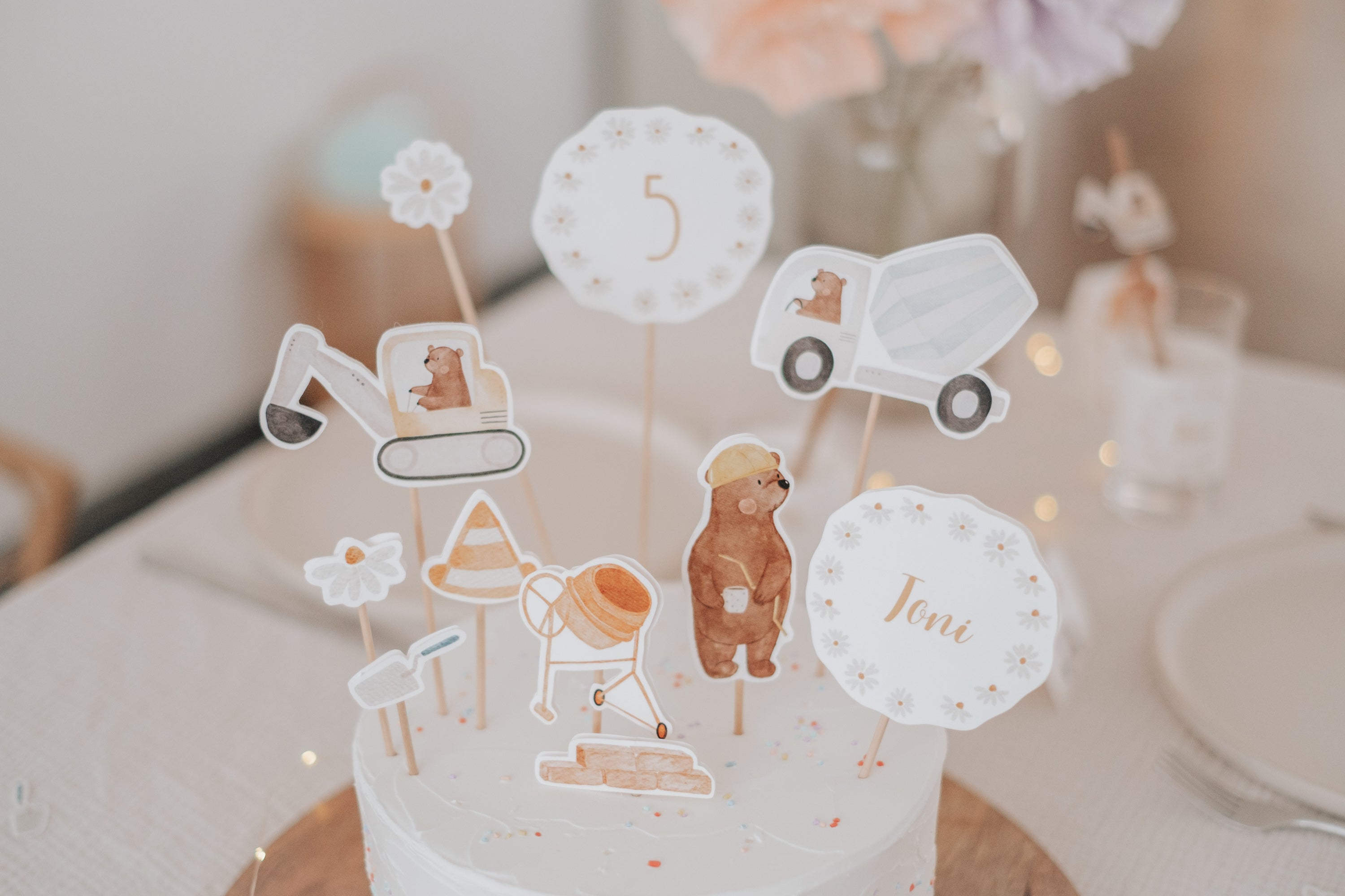Caketopper Baustelle