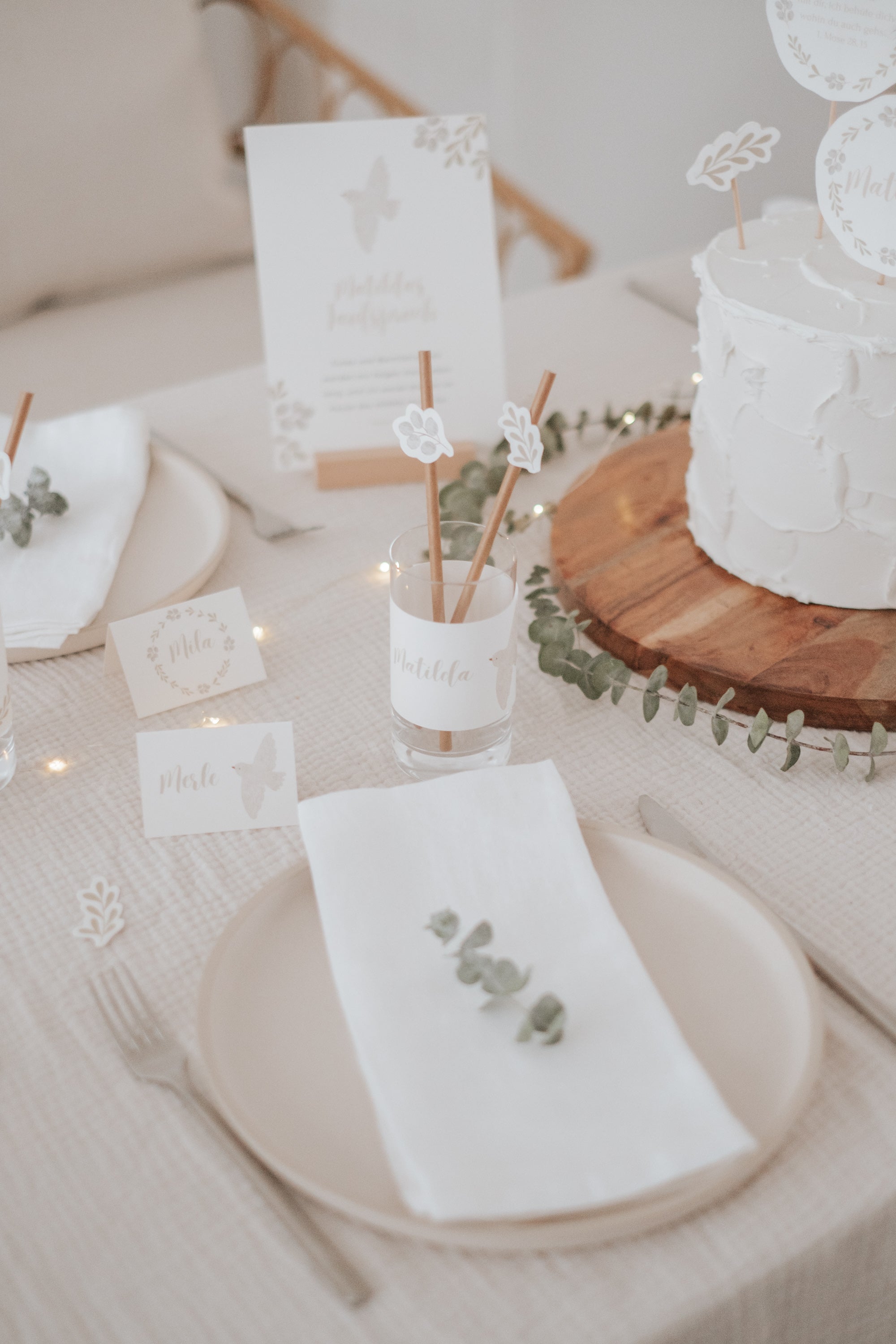 Banderolen Taufe Taube