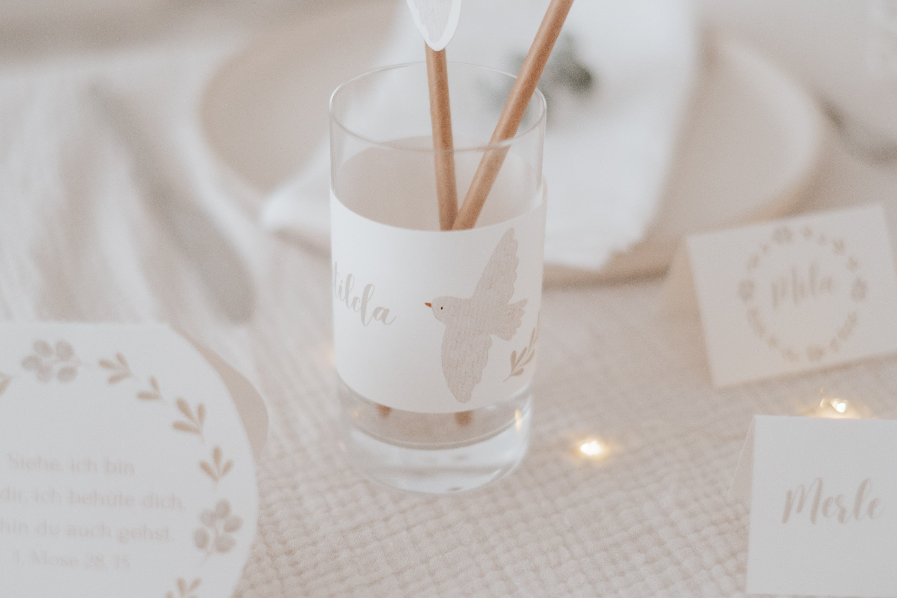 Banderolen Taufe Taube