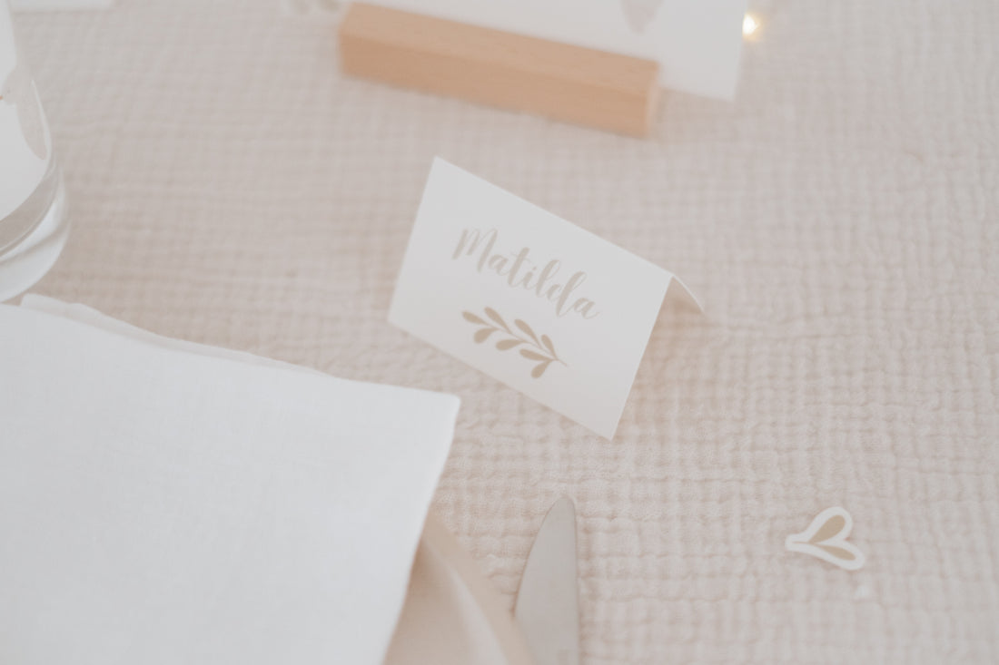 Tischkärtchen Taufe Taube