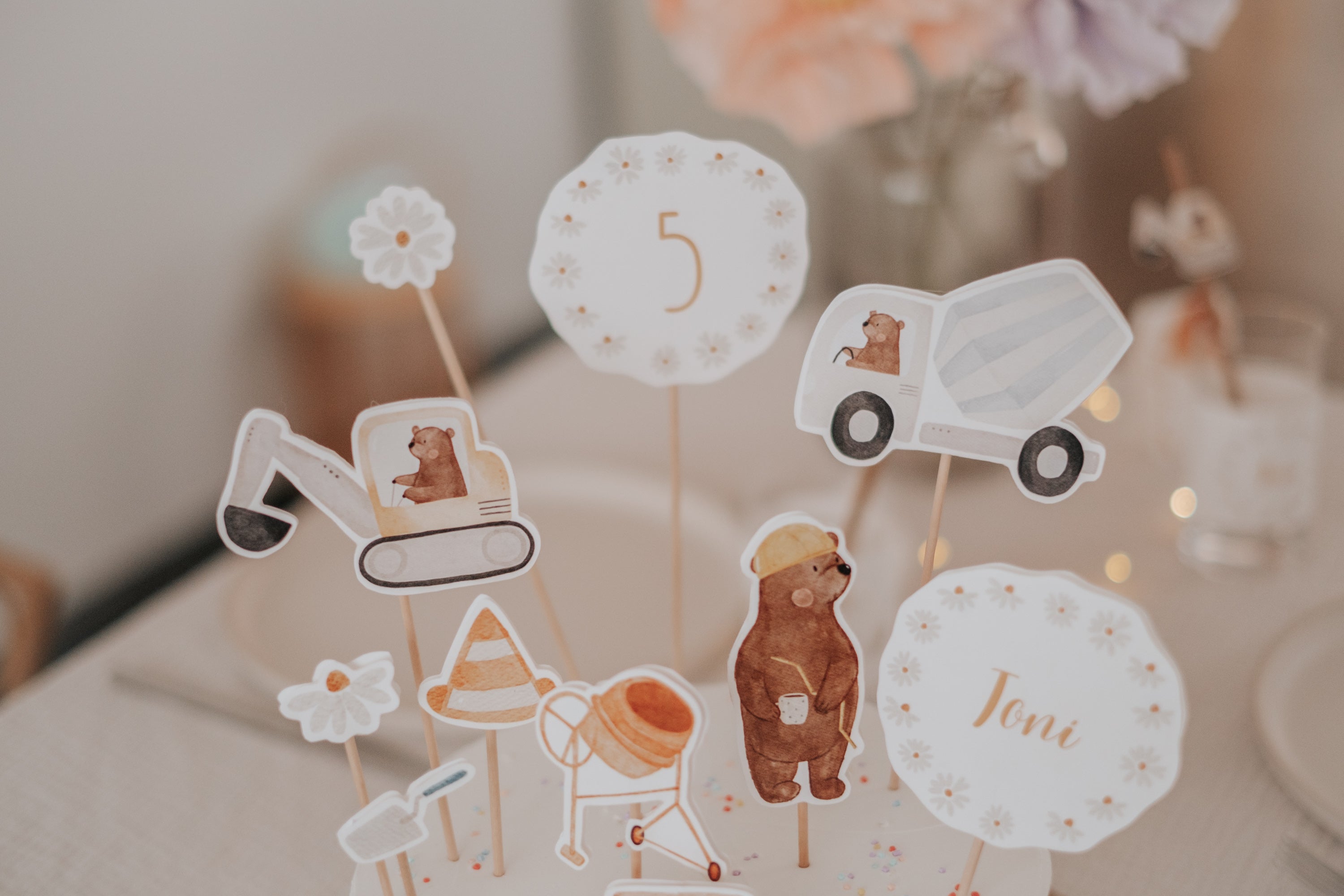 Caketopper Baustelle