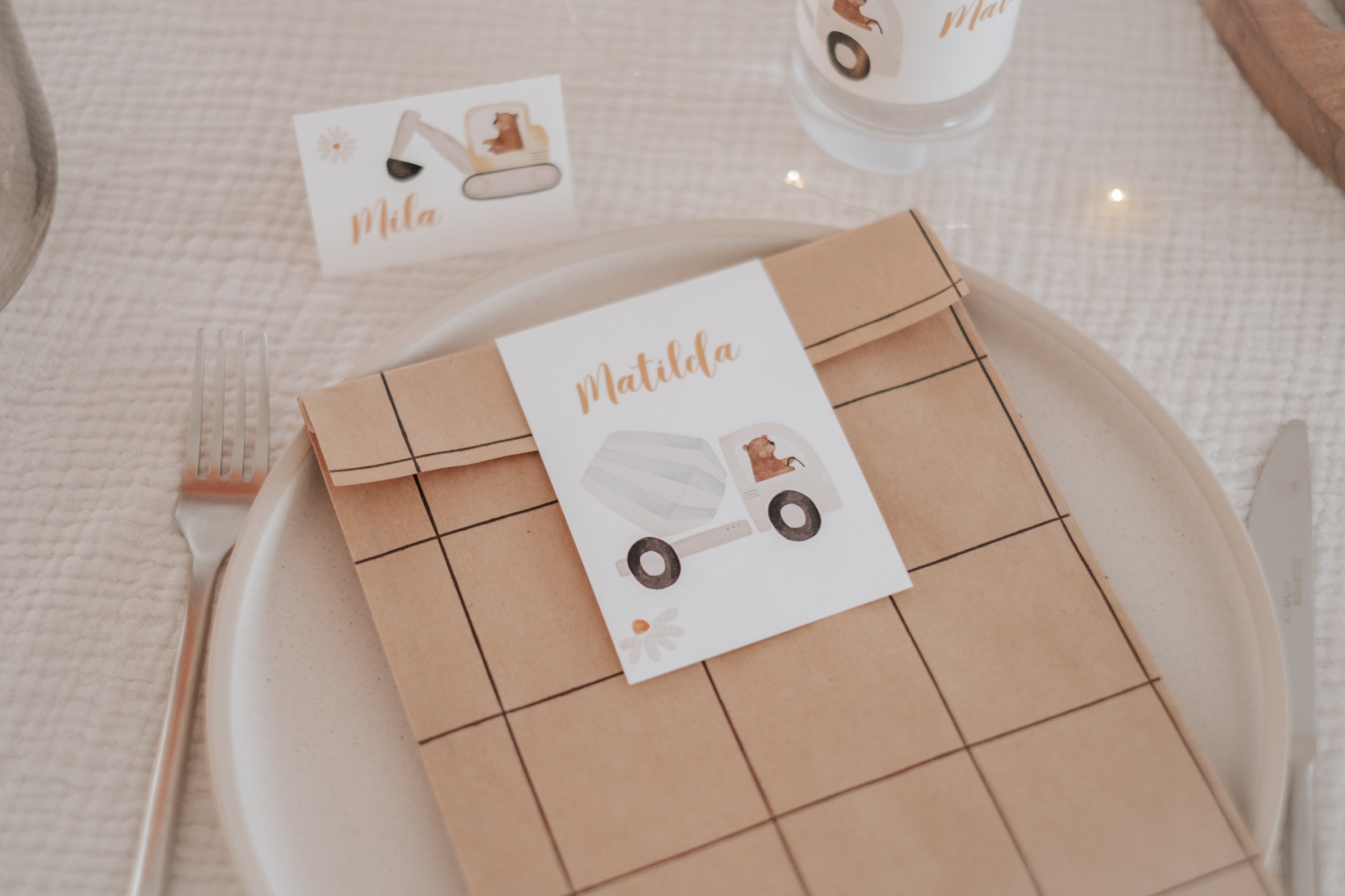 Geschenktüten Baustelle