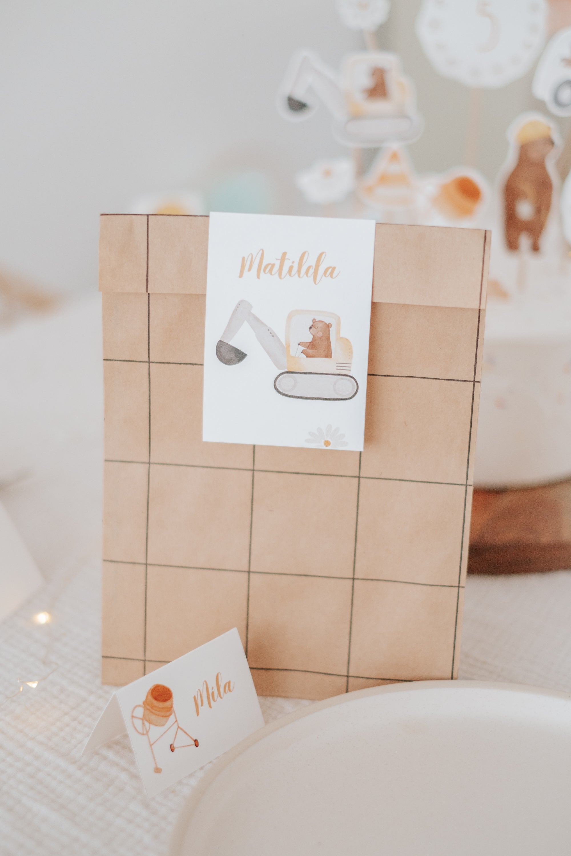 Geschenktüten Baustelle