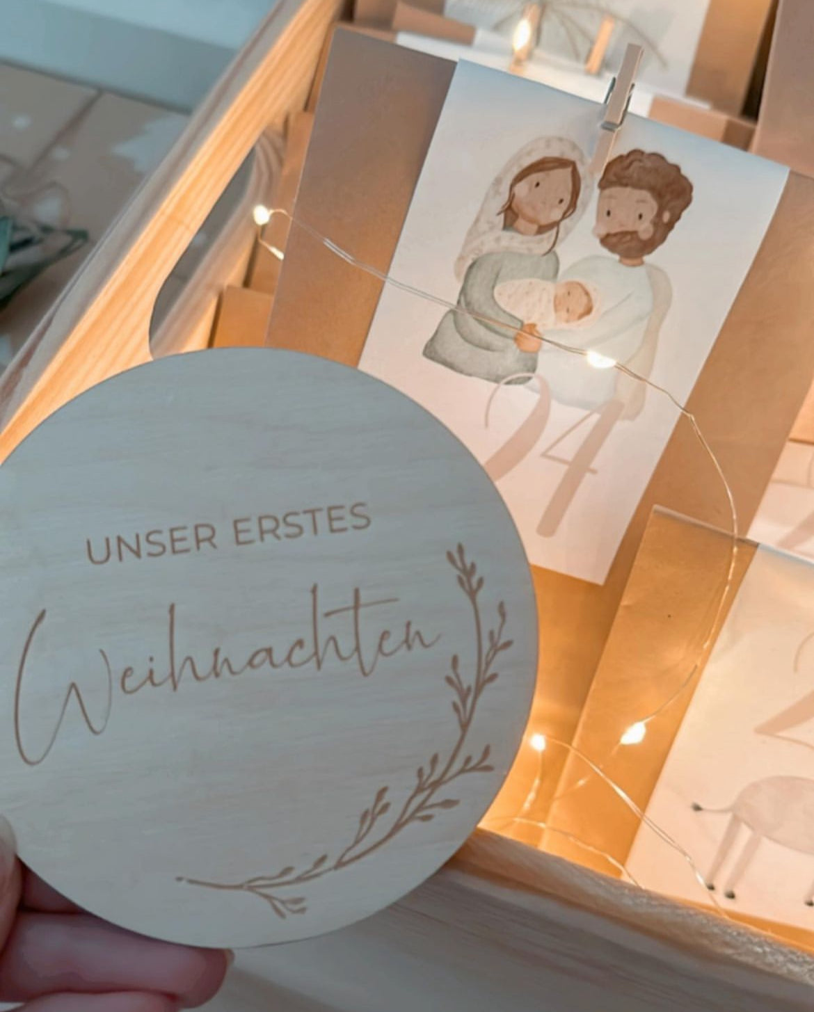 Adventskalenderzahlen Weihnachtsgeschichte Tütenaufleger