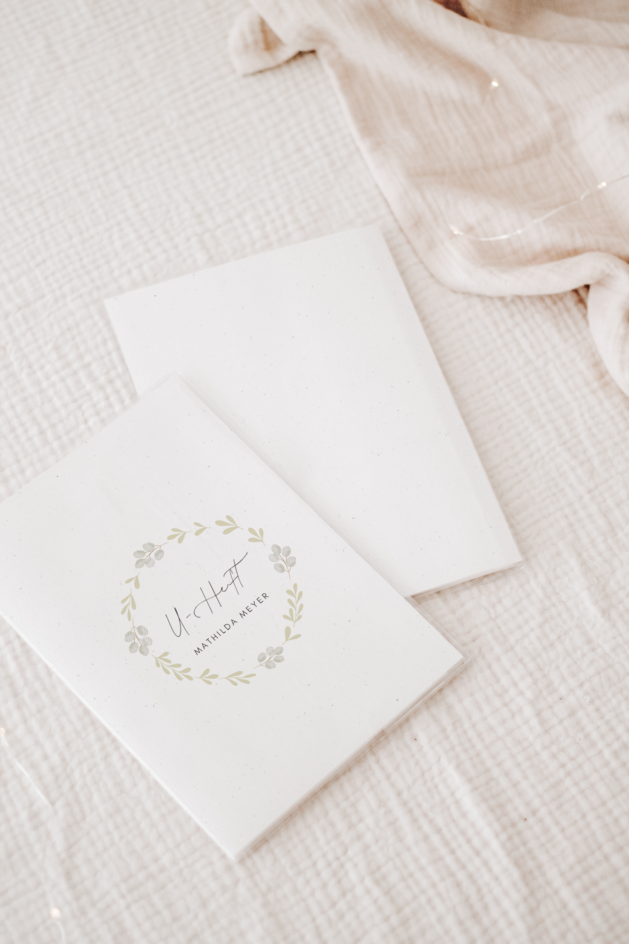 U-Heft Hülle Kranz Greenery