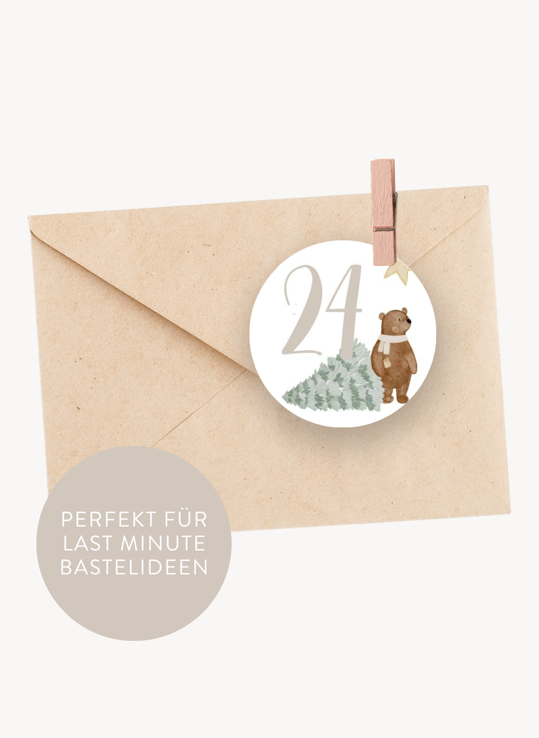 Adventskalenderzahlen Baustelle Rund