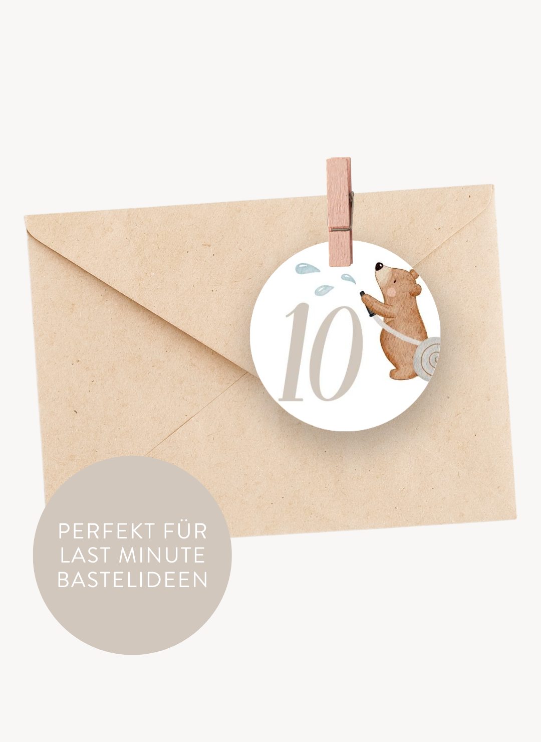 Adventskalenderzahlen Feuerwehr Rund