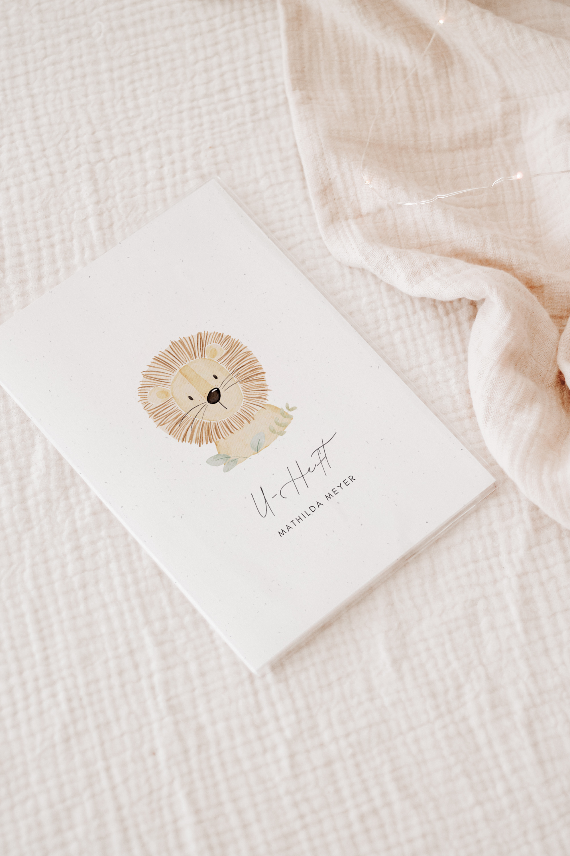 U-Heft Hülle Löwe Blumen