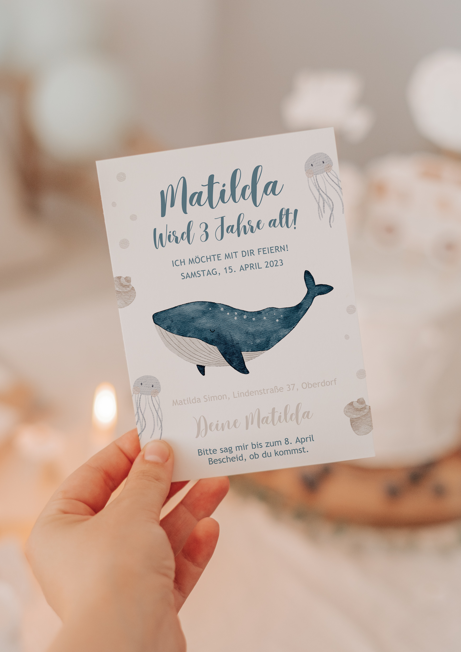 Einladung Meer Blauwal