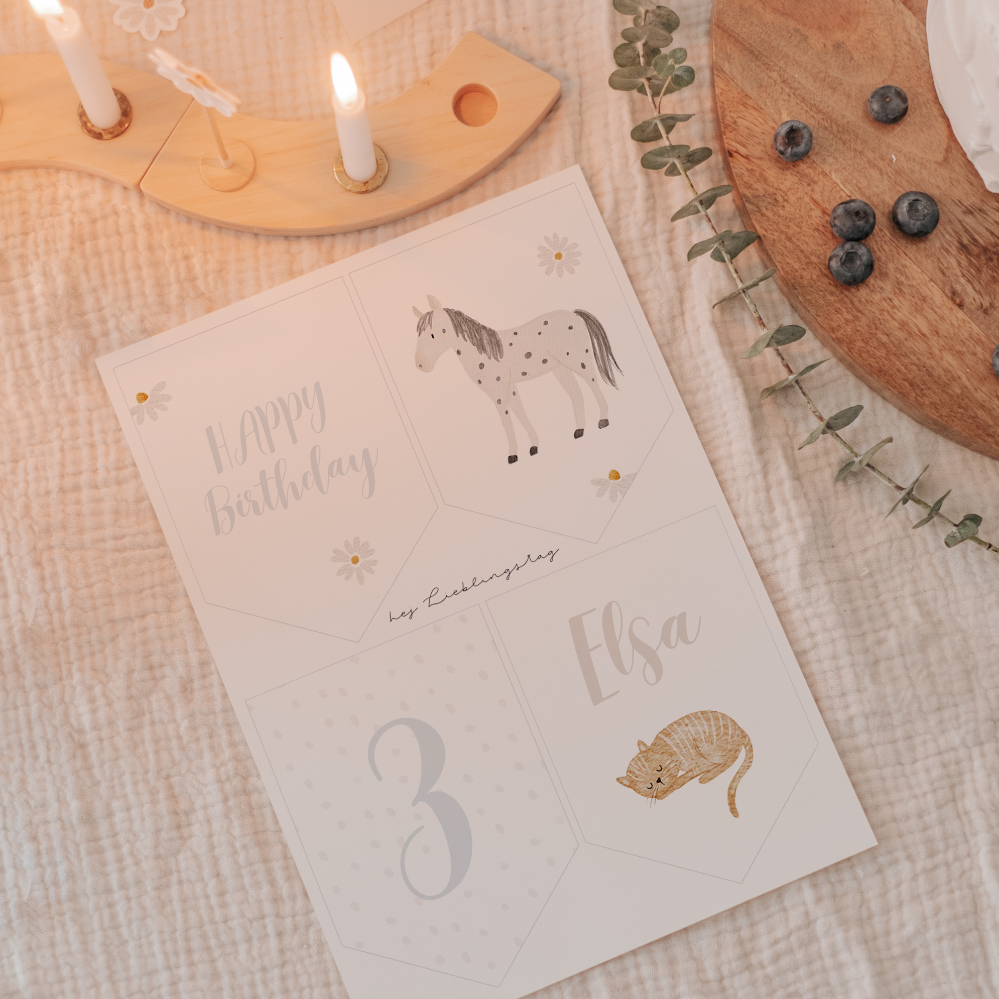 Girlande Bauernhof Wimpel