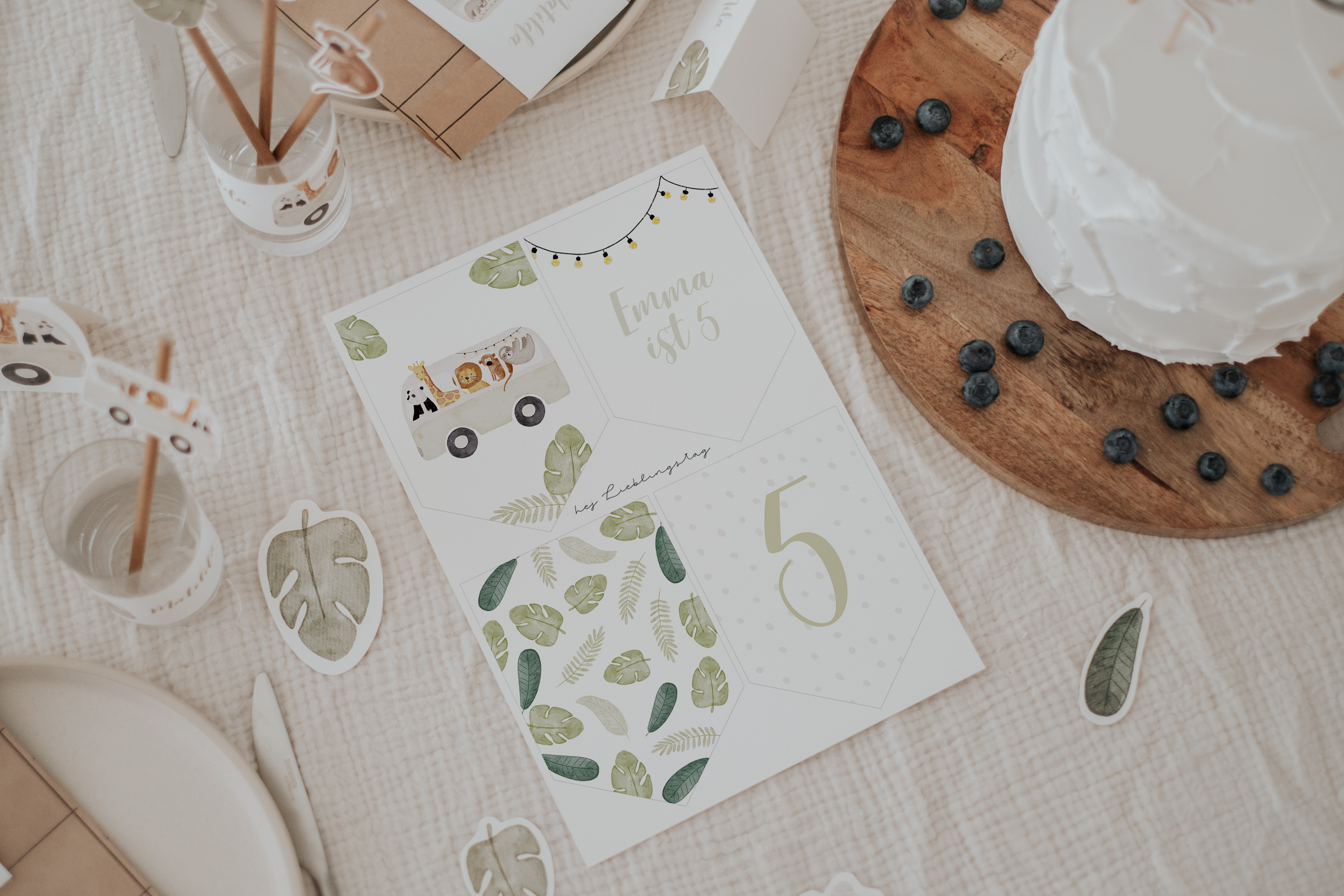 Girlande Safaribus Wimpel