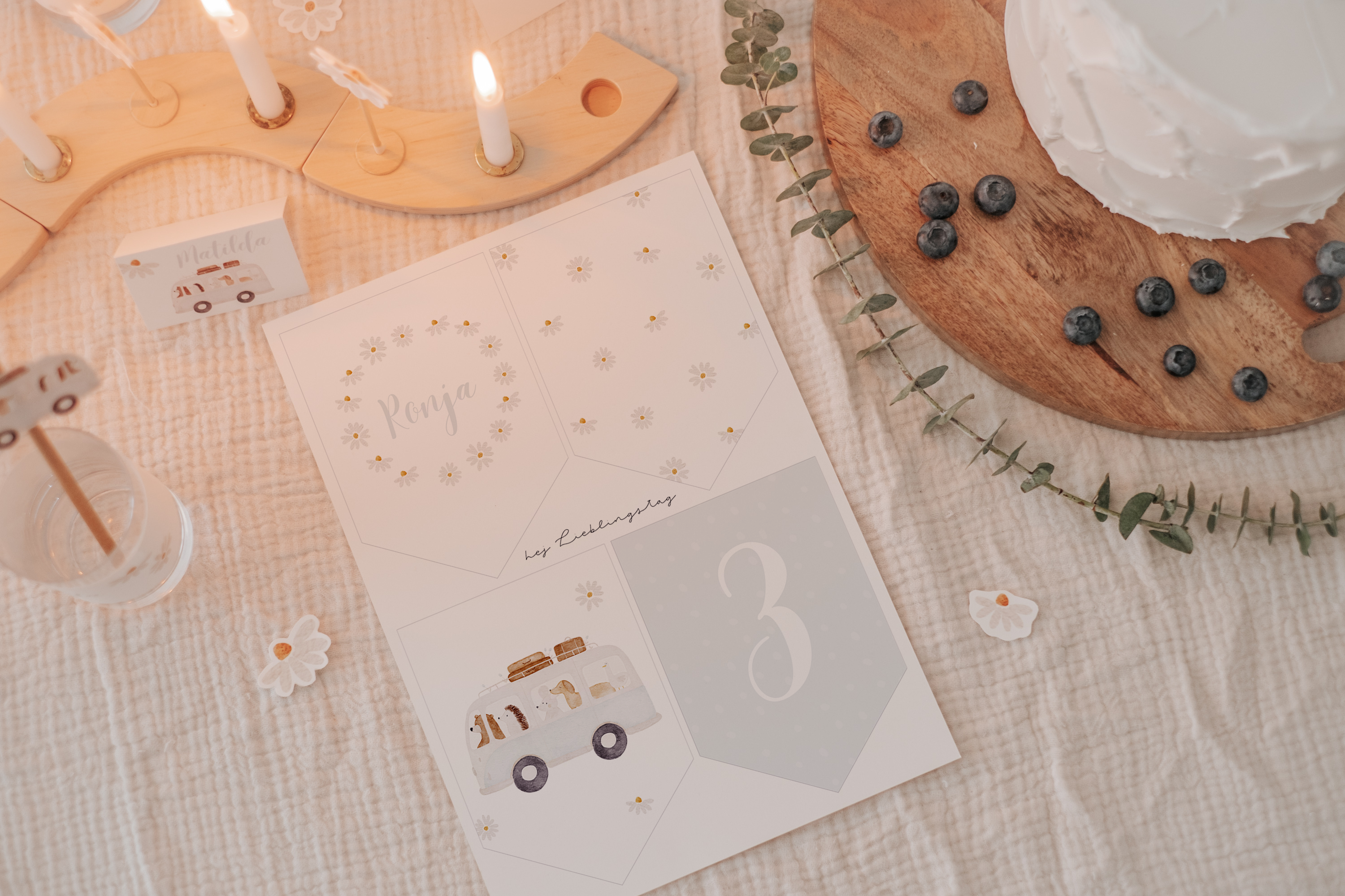 Girlande Tierbus Wimpel