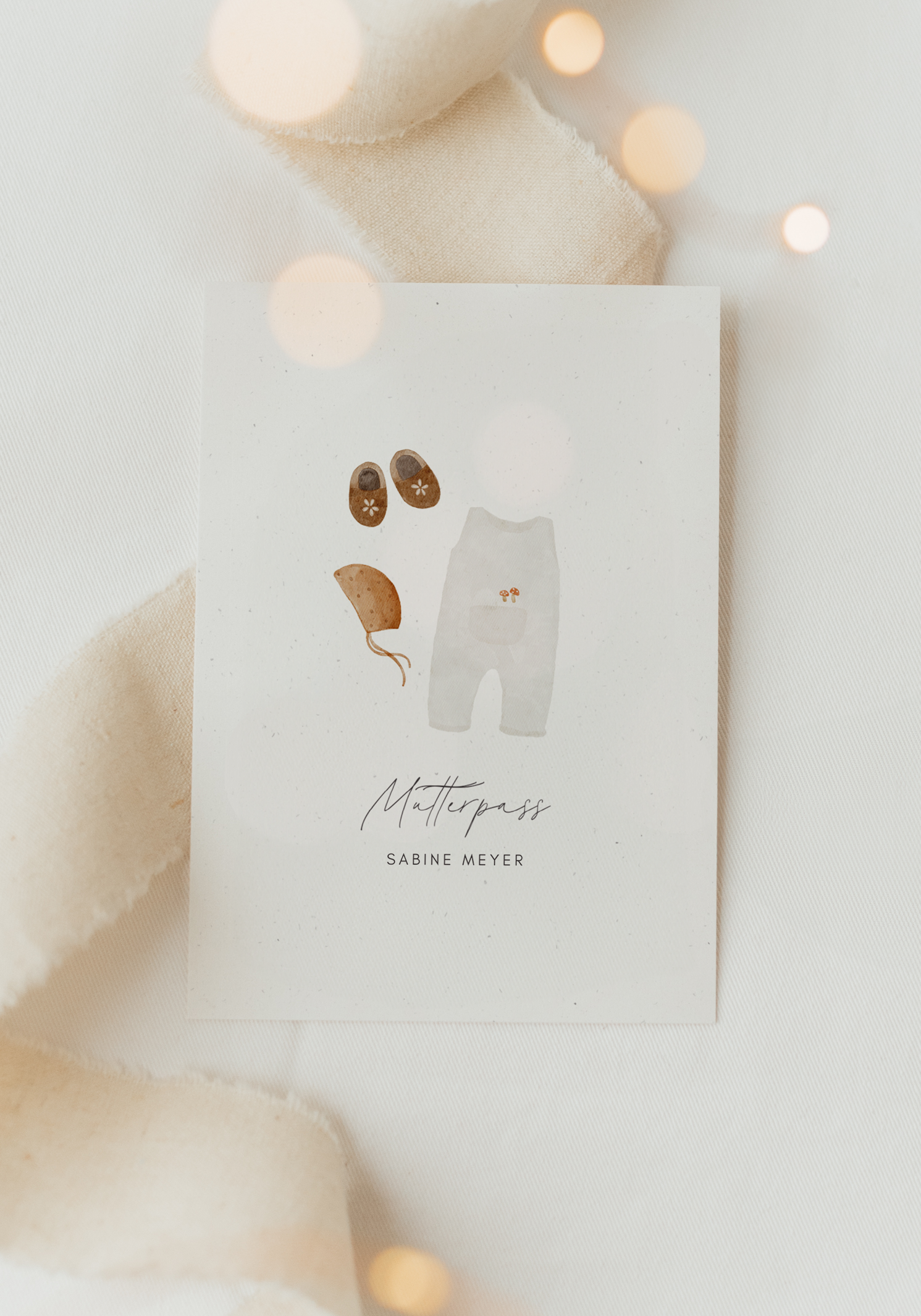 Mutterpass Hülle Outfit weiß