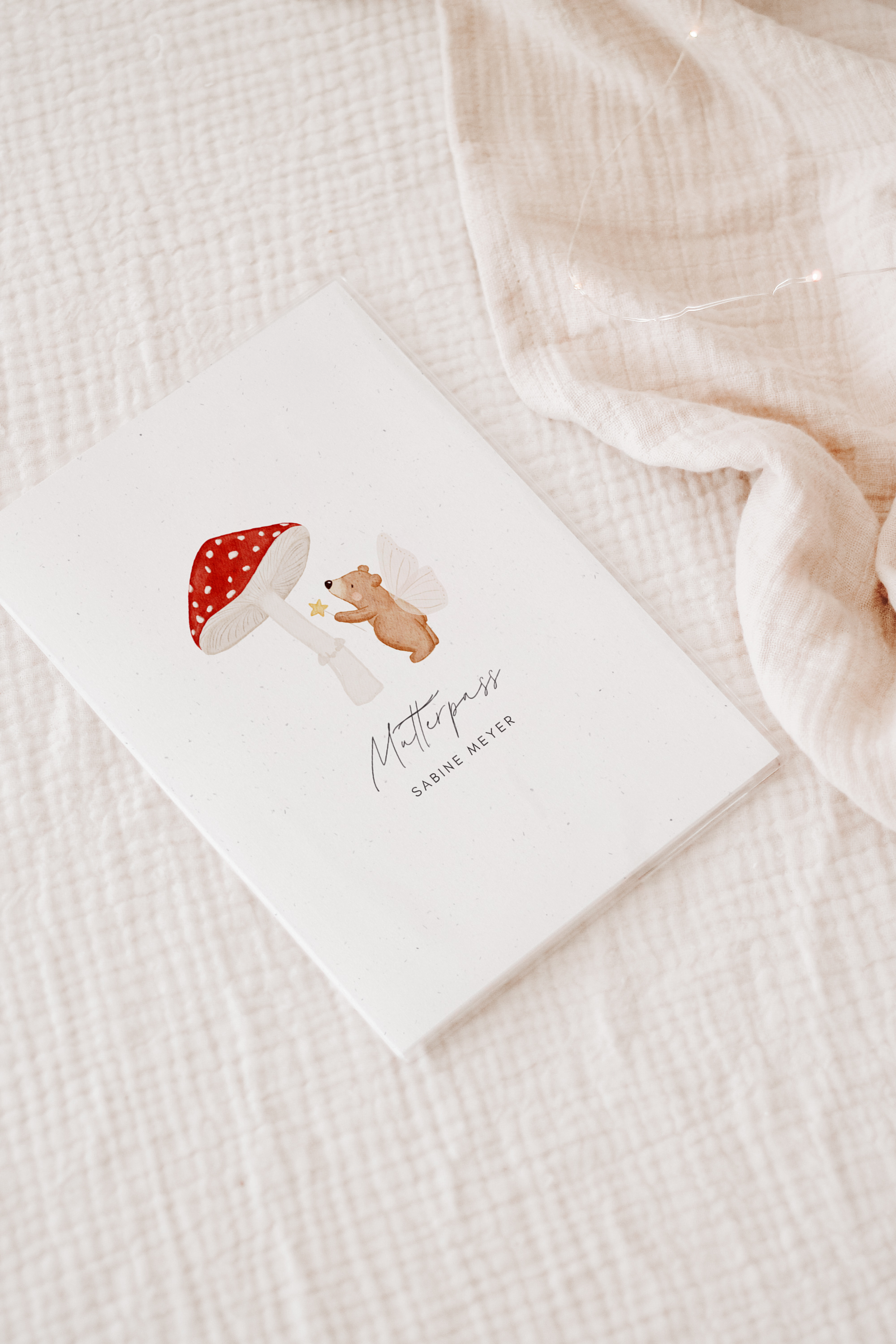 Mutterpass Hülle Pilz Bär