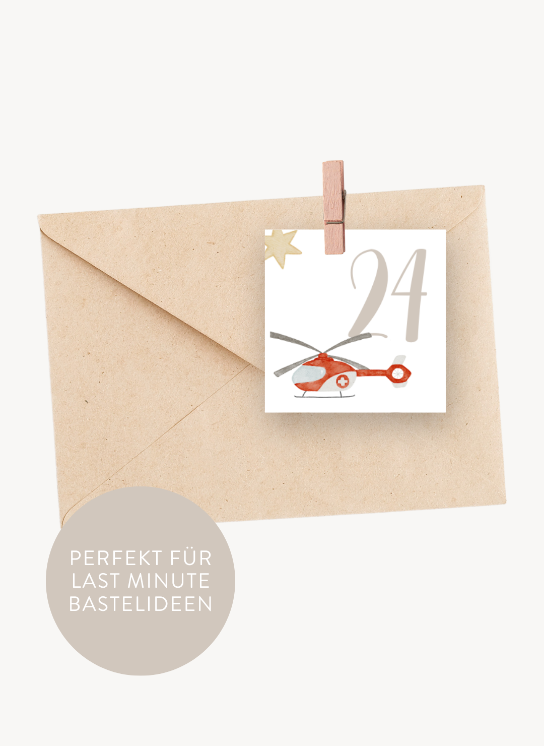 Adventskalenderzahlen Feuerwehr Quadratisch