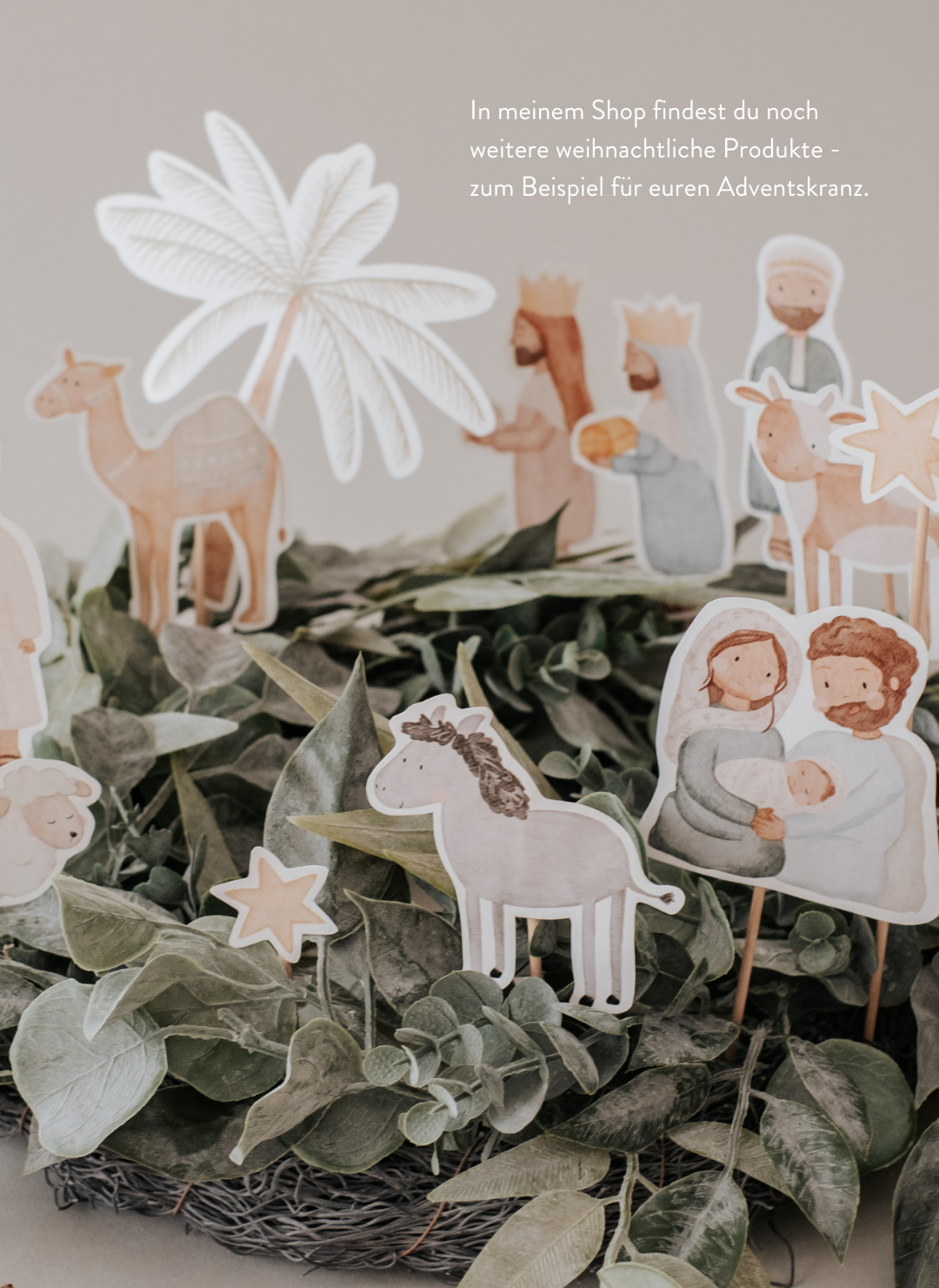 Adventskalenderzahlen Weihnachtsgeschichte Quadratisch