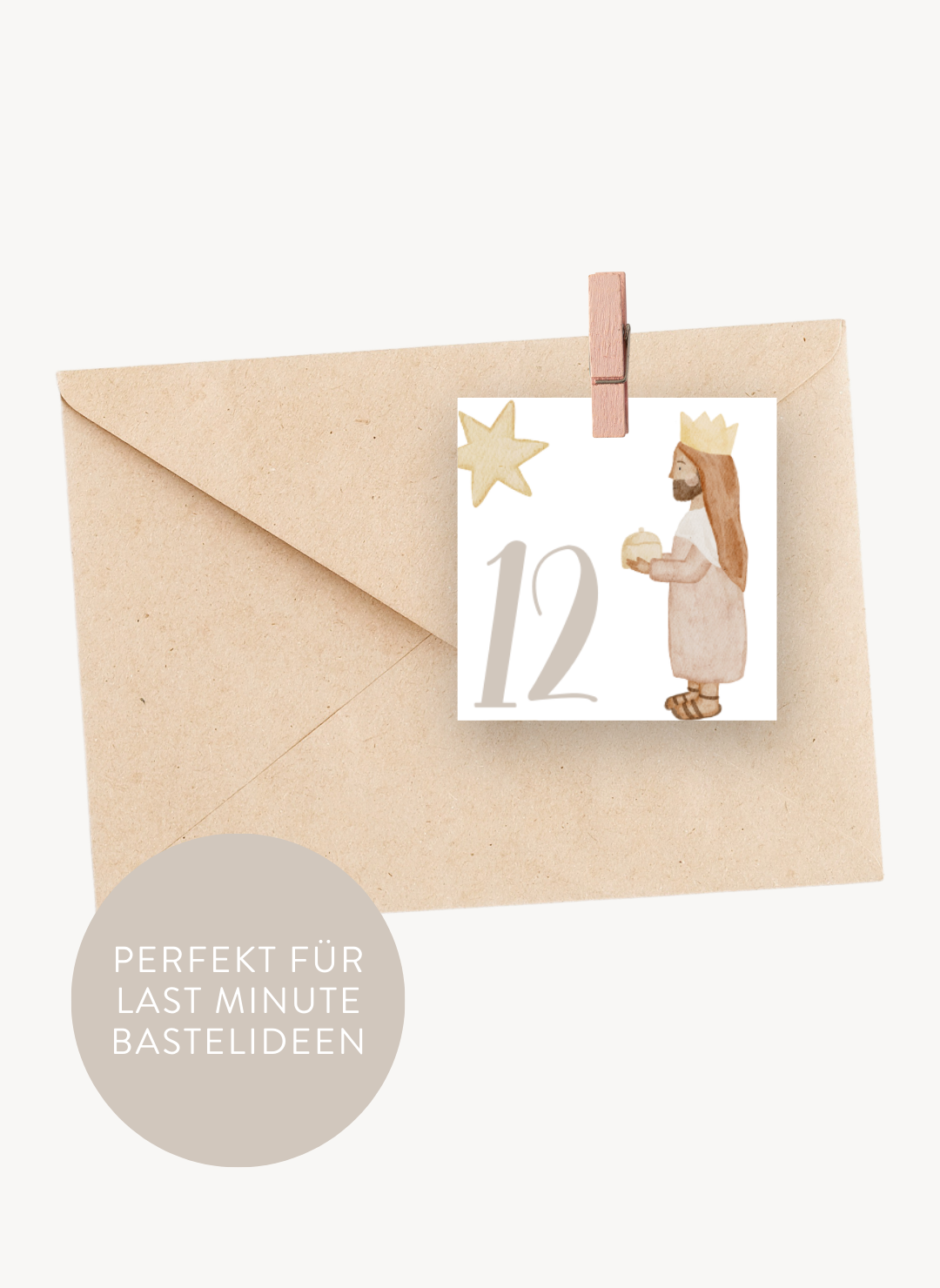 Adventskalenderzahlen Weihnachtsgeschichte Quadratisch