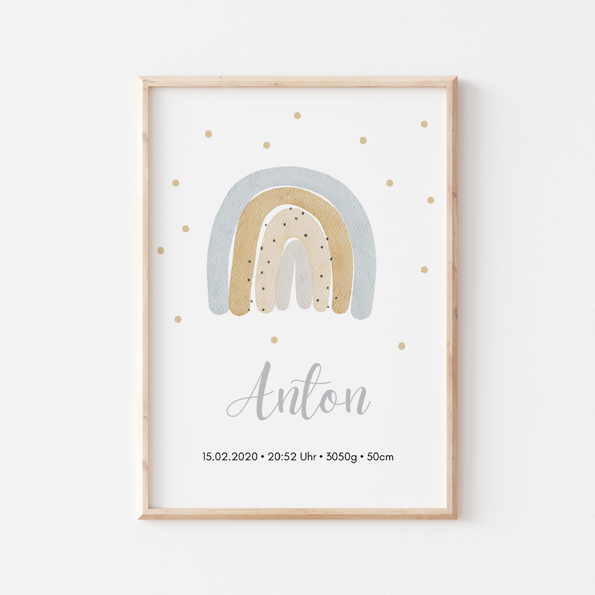 Geburtsposter Regenbogen