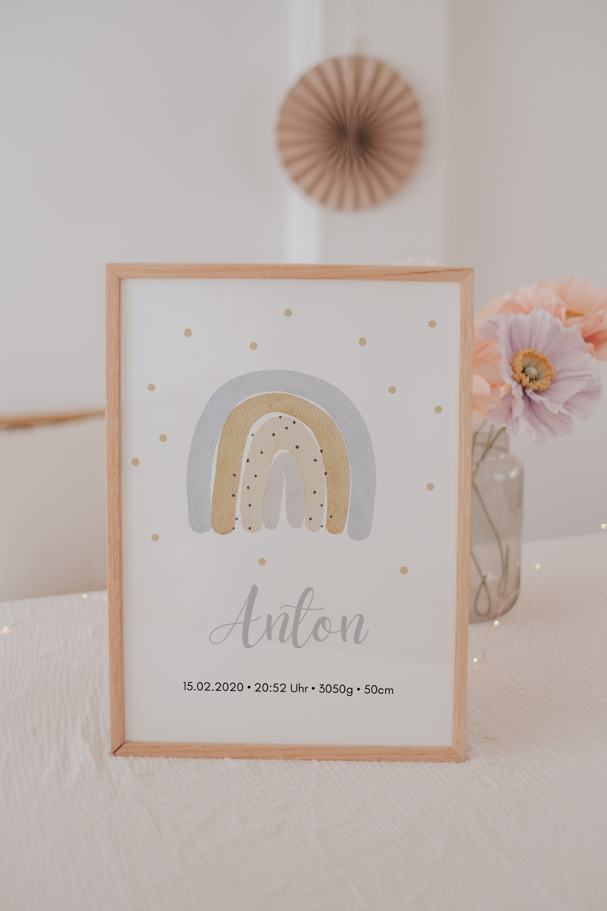 Geburtsposter Regenbogen