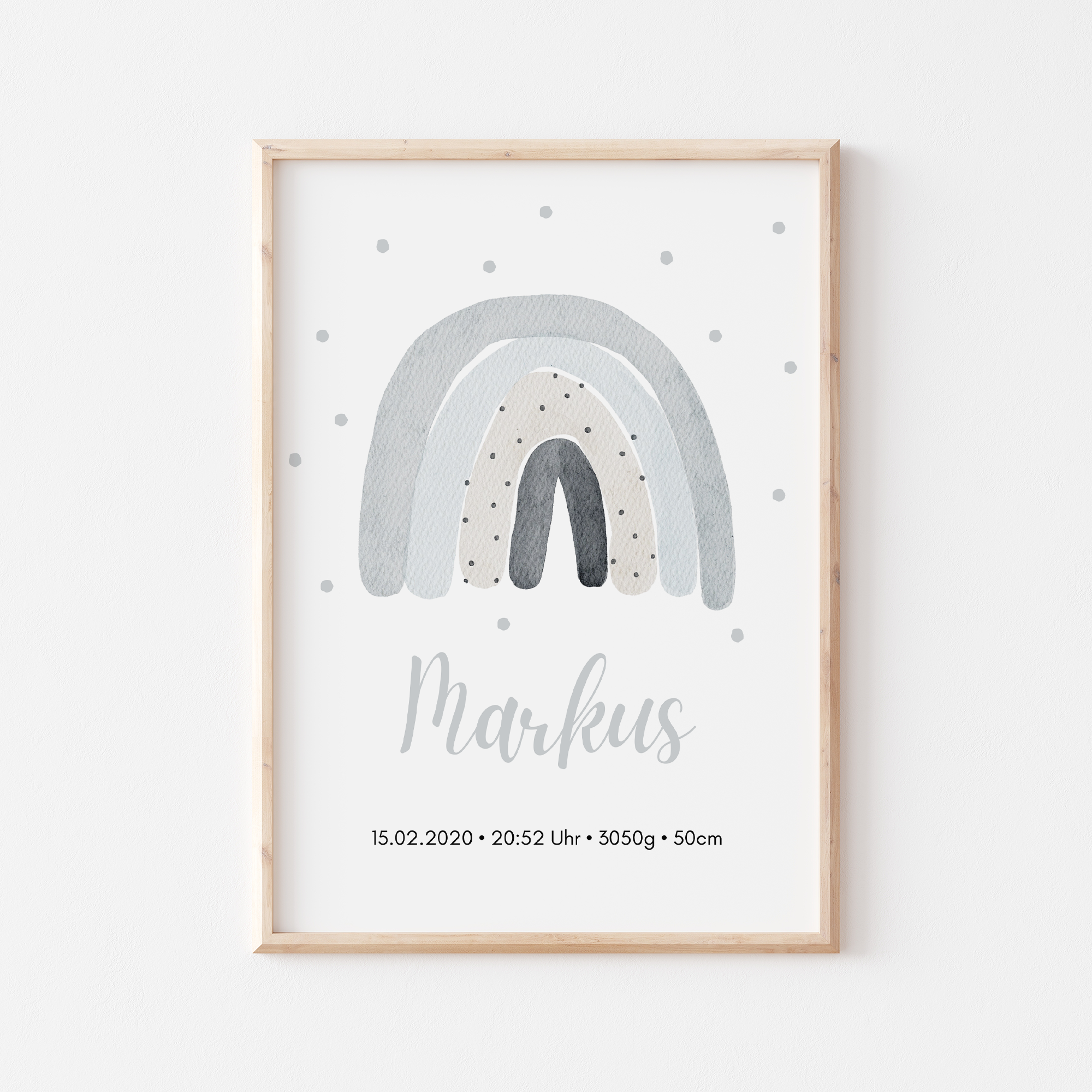 Geburtsposter Regenbogen