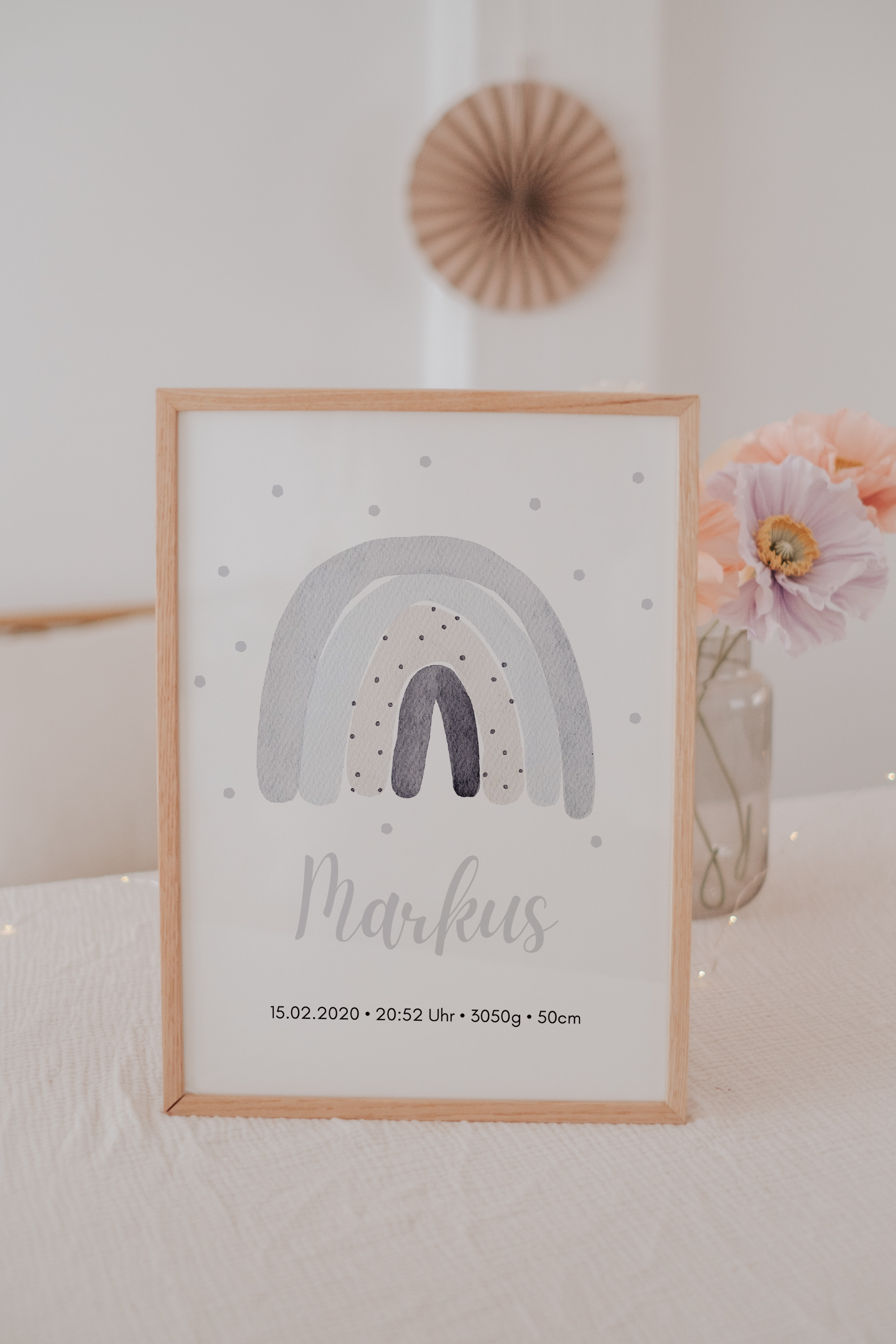 Geburtsposter Regenbogen