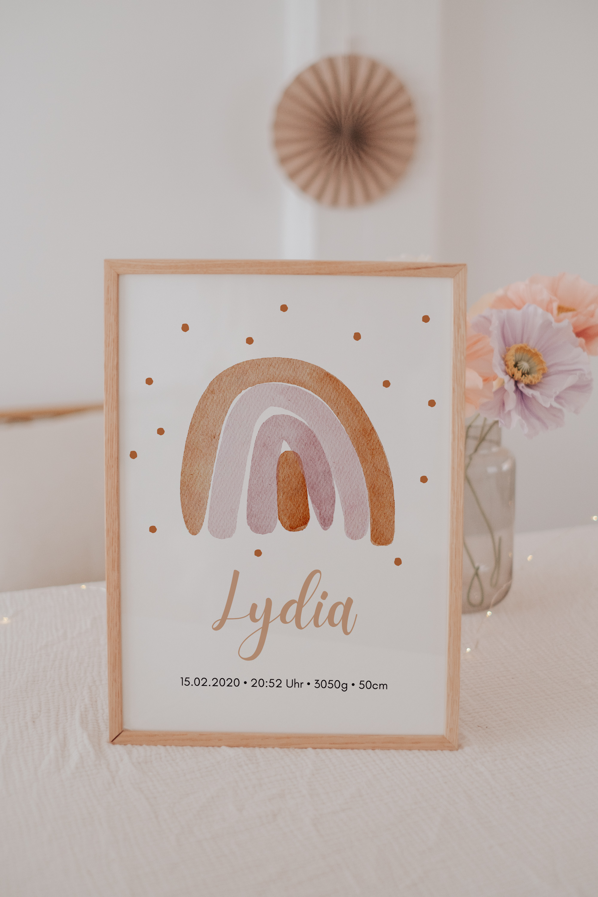 Geburtsposter Regenbogen